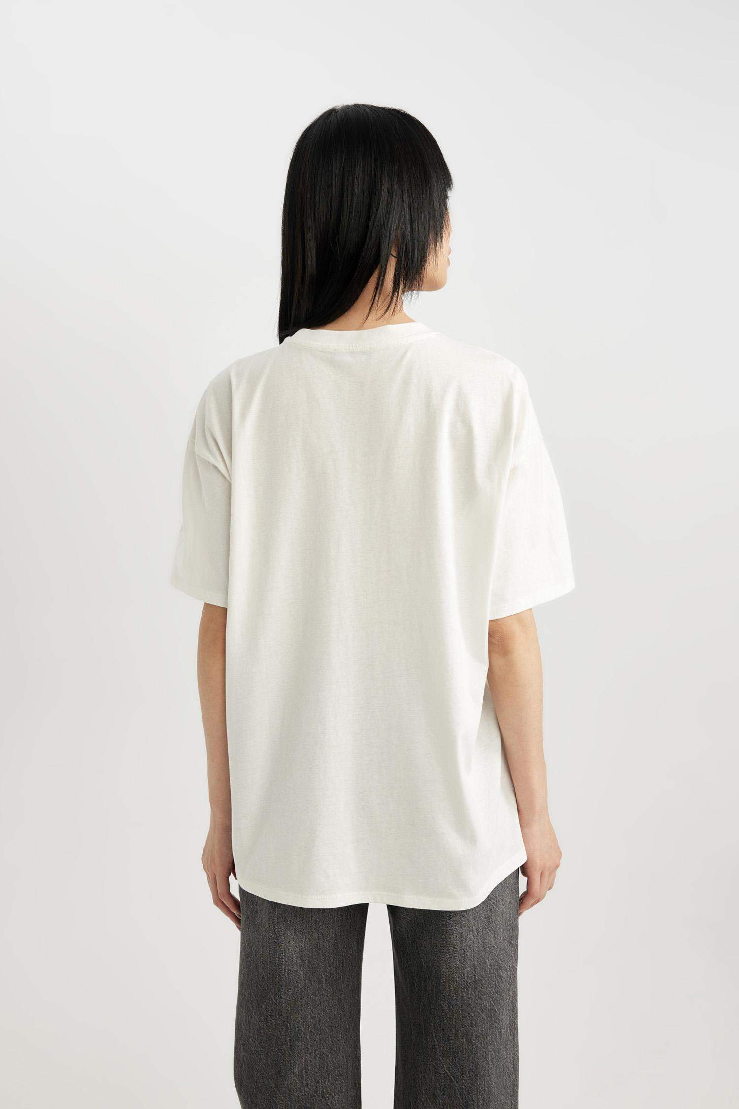 T-Shirt imprimé Oversize à Manches Courtes