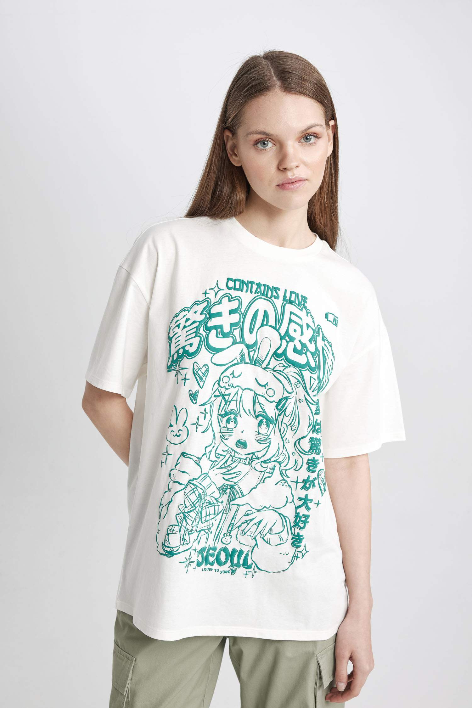 Coool Oversize Geniş Kalıp Baskılı Kısa Kollu Tişört