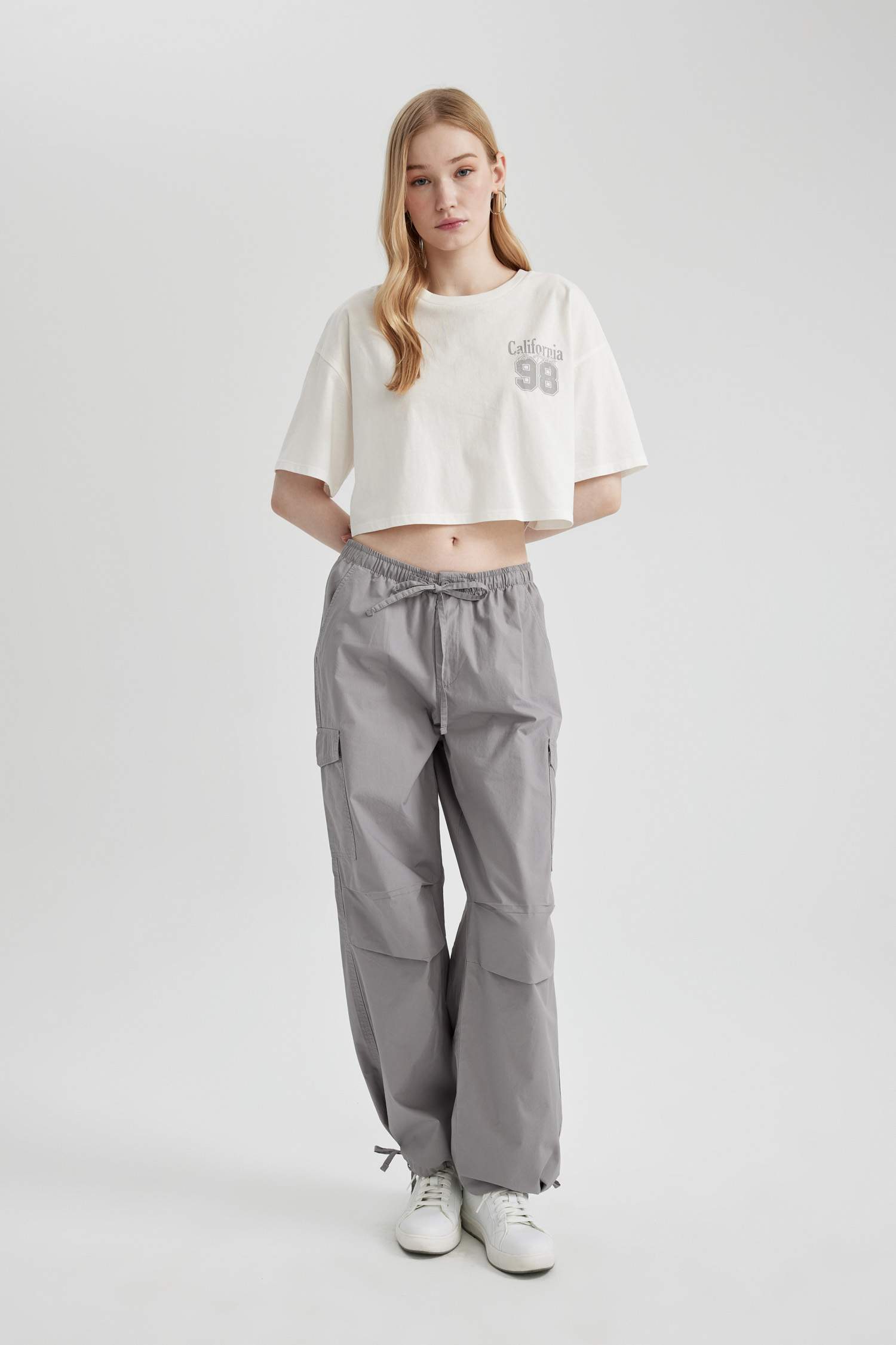 Oversize Fit Crew Neck Printed Short Sleeve T-Shirt