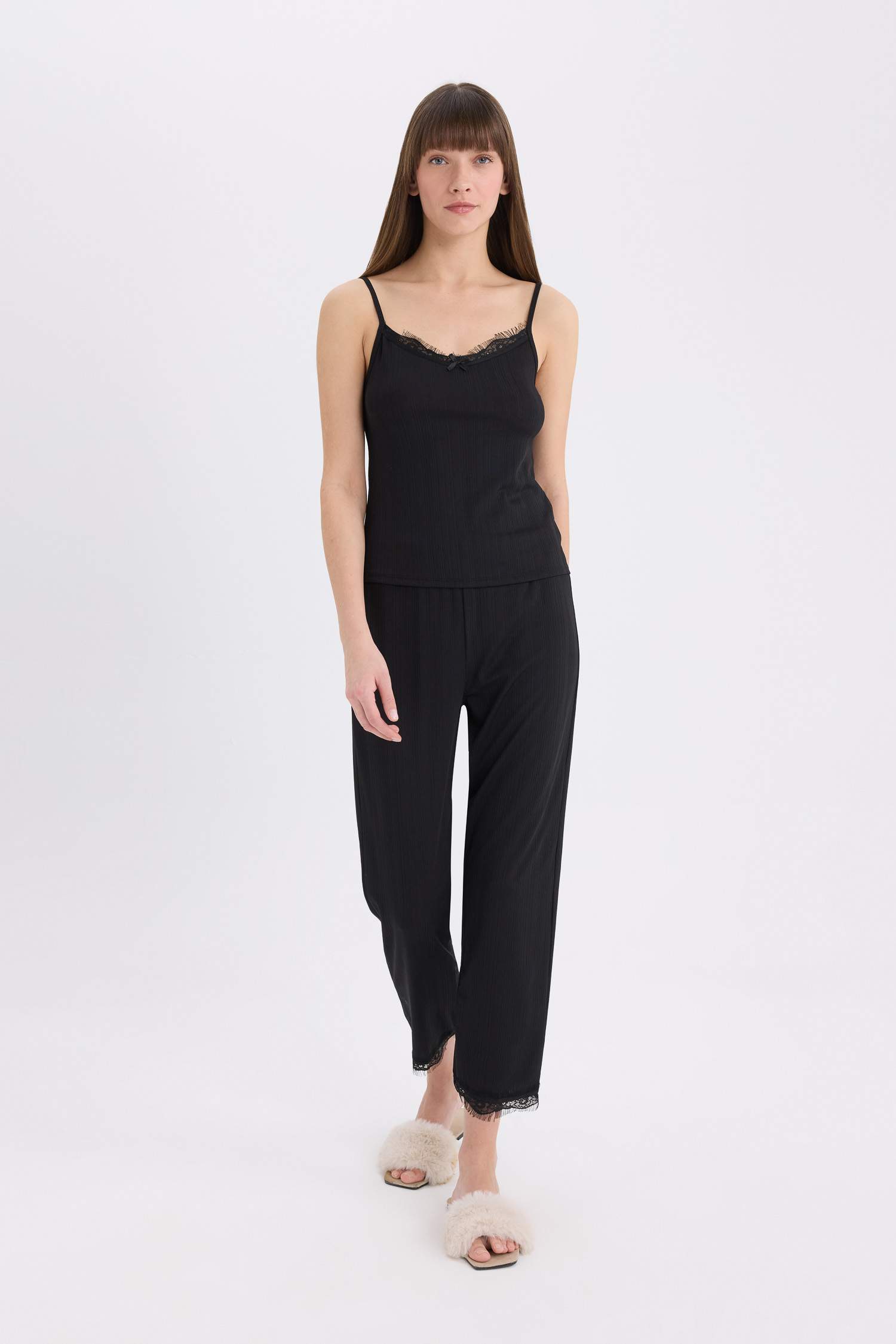 Верх пижамы новогодний на бретельках, Fall in Love