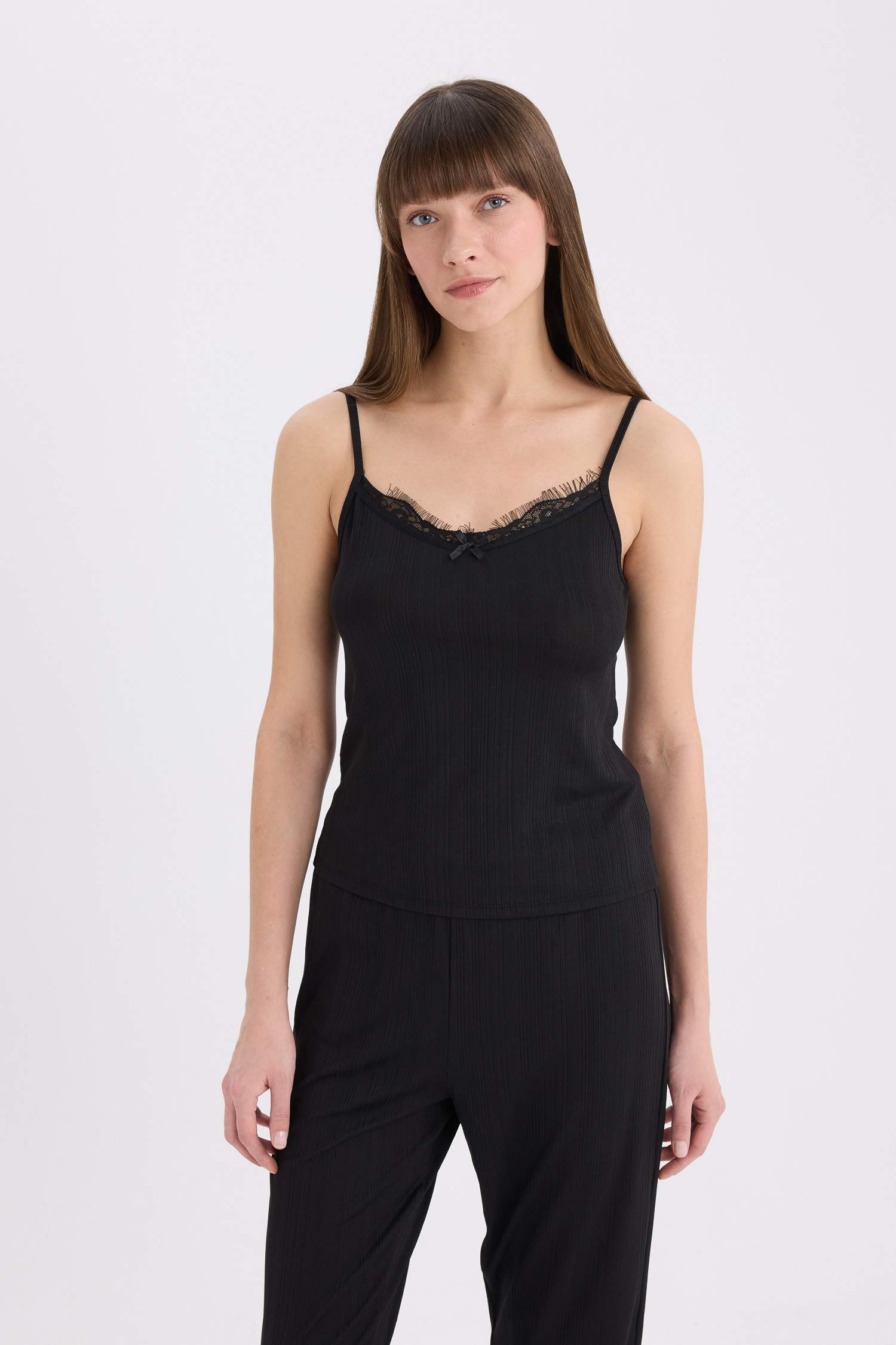 Yılbaşı Temalı Askılı Pijama Üstü