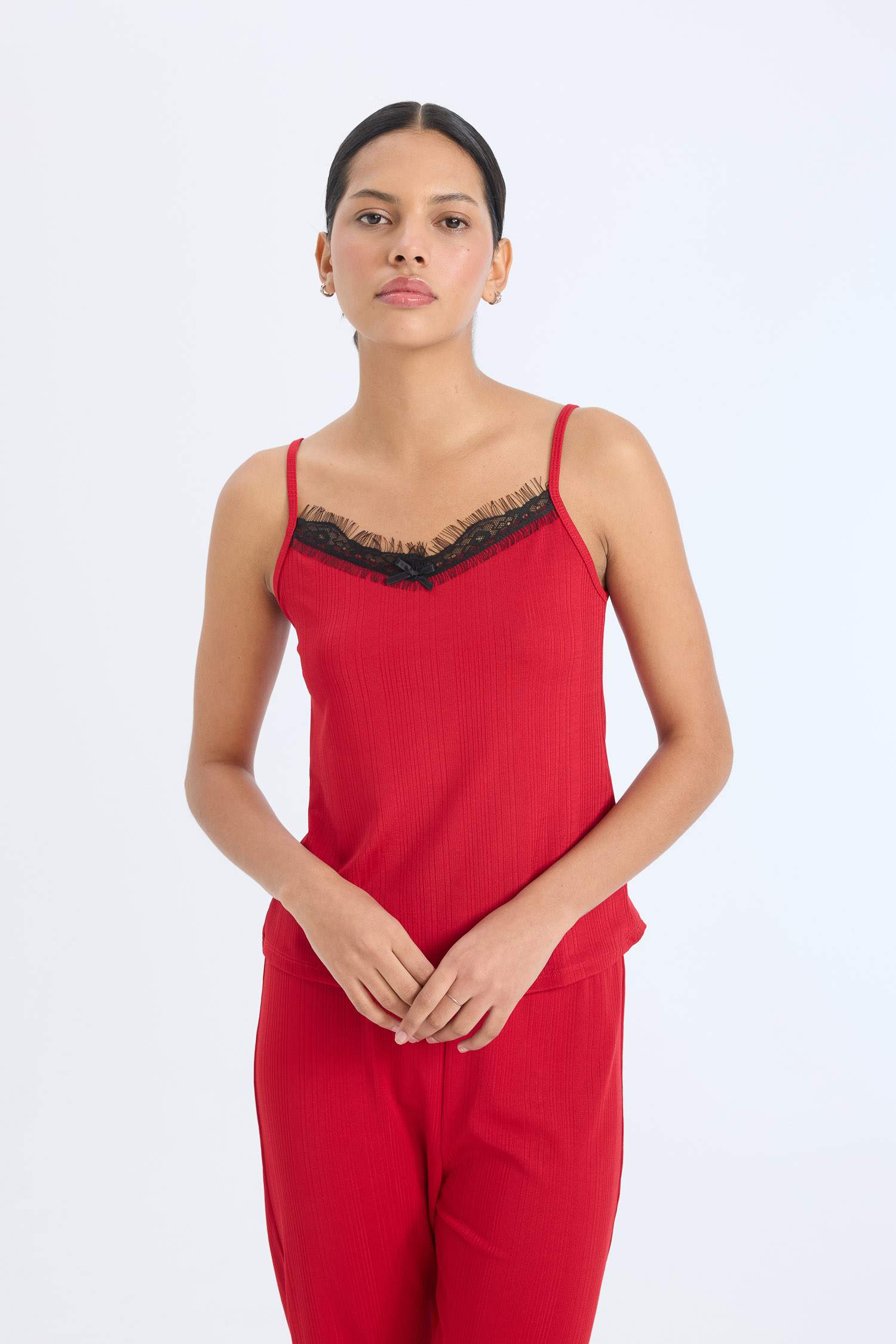 Yılbaşı Temalı Askılı Pijama Üstü-Fall in Love