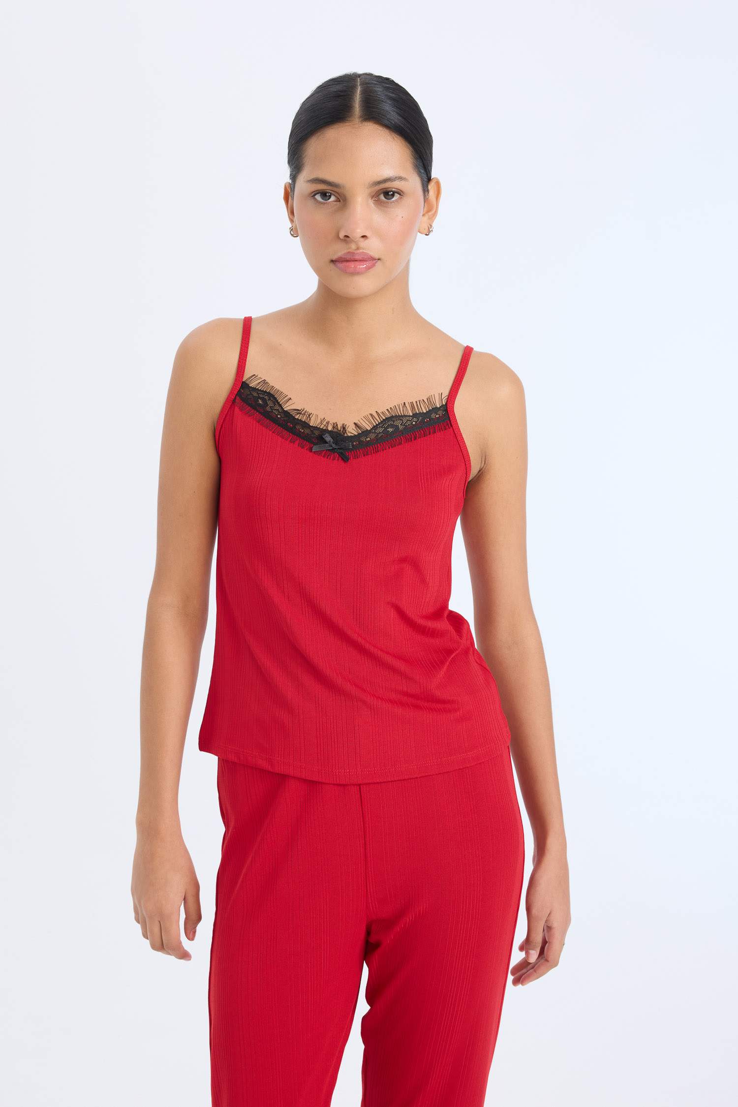 Yılbaşı Temalı Askılı Pijama Üstü-Fall in Love