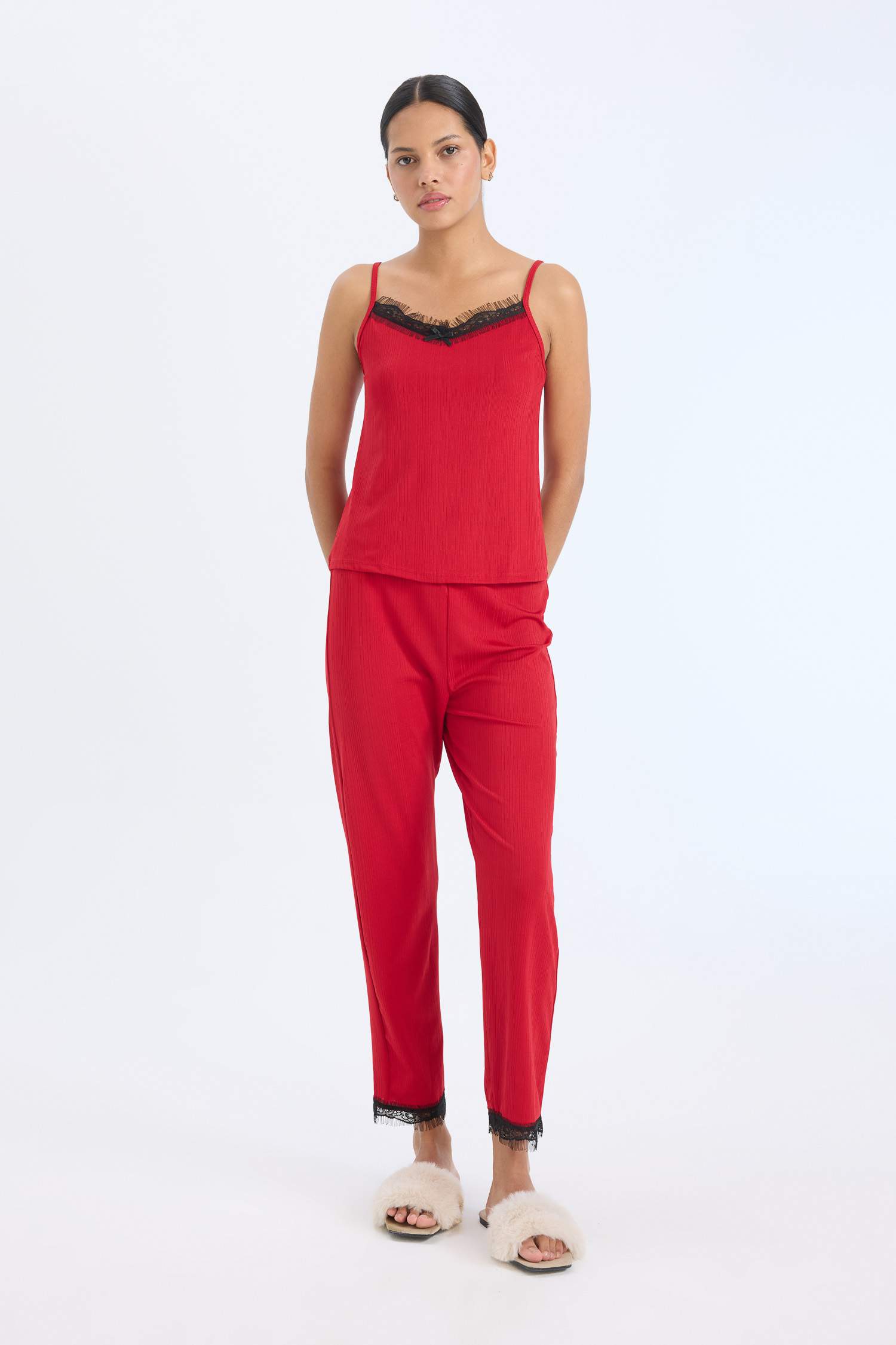 Yılbaşı Temalı Regular Fit Beli Lastikli Casual Pijama Altı