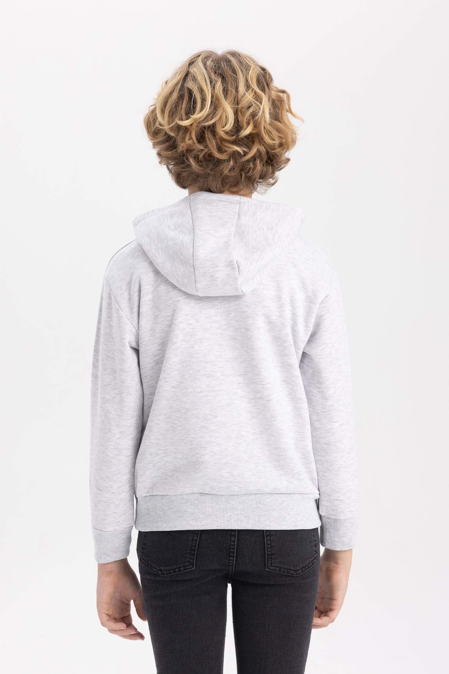 Erkek Çocuk Kapüşonlu Baskılı Sweatshirt