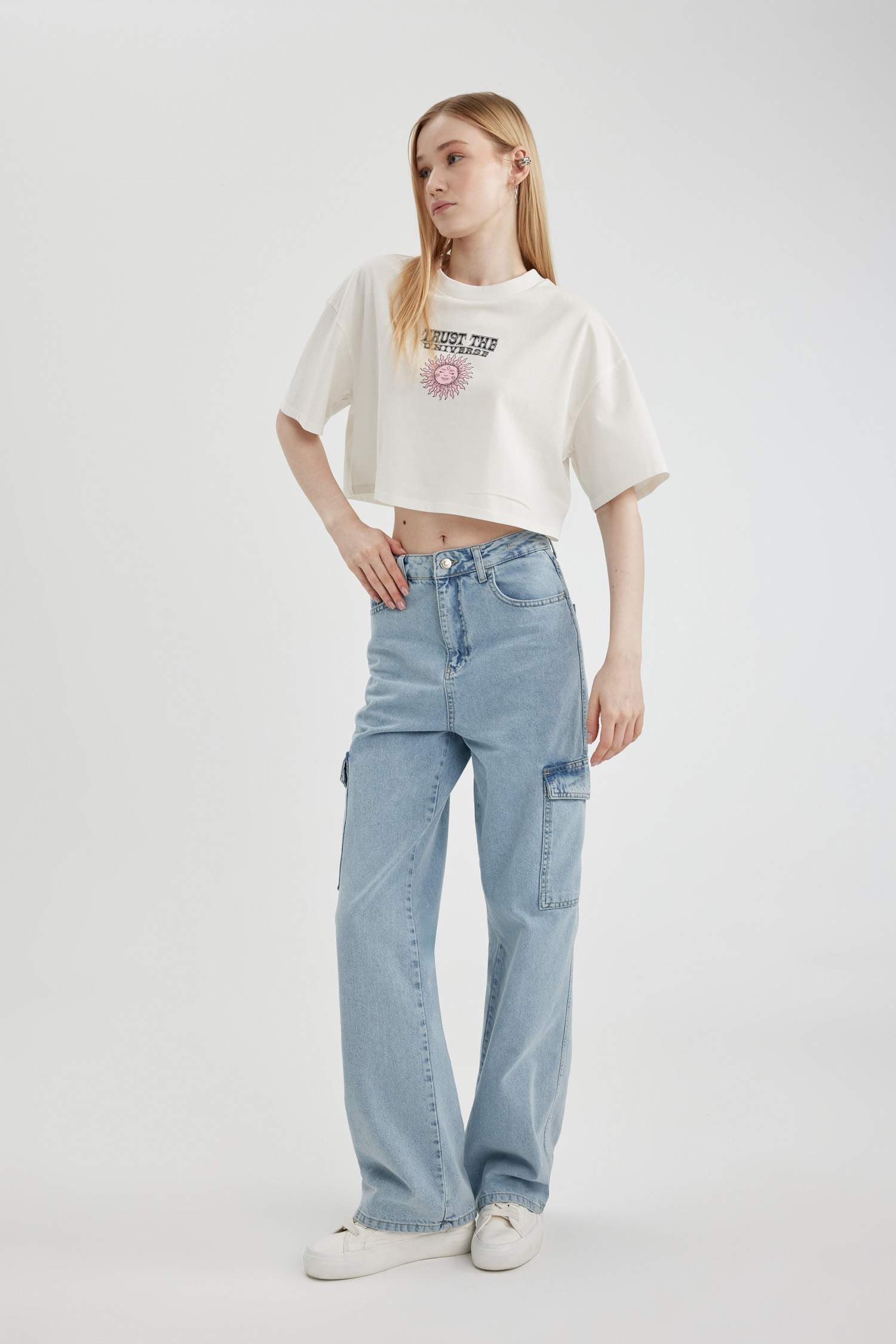 Футболка оверсайз с круглым вырезом и принтом, Coool