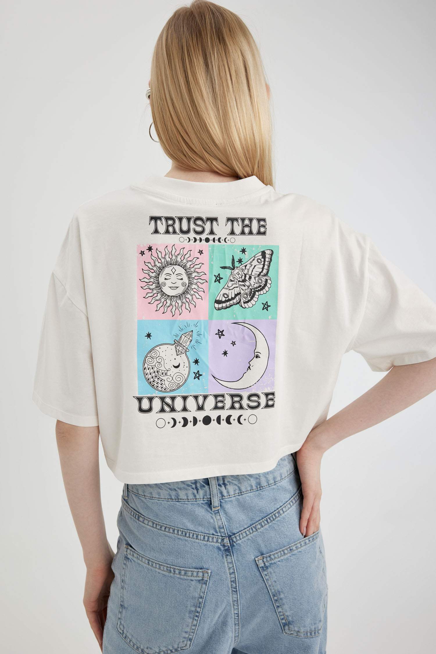 Футболка оверсайз с круглым вырезом и принтом, Coool