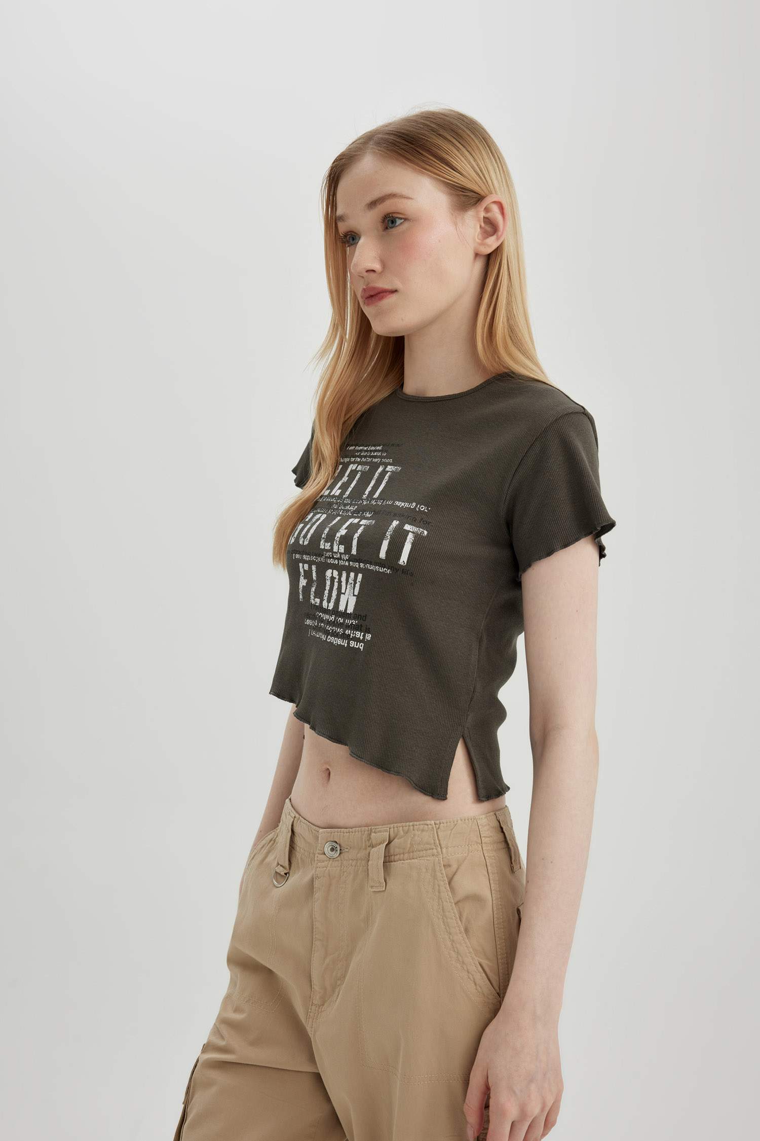 Coool дөңгелек жаға үлкен тоқылған Қысқа жеңді футболка