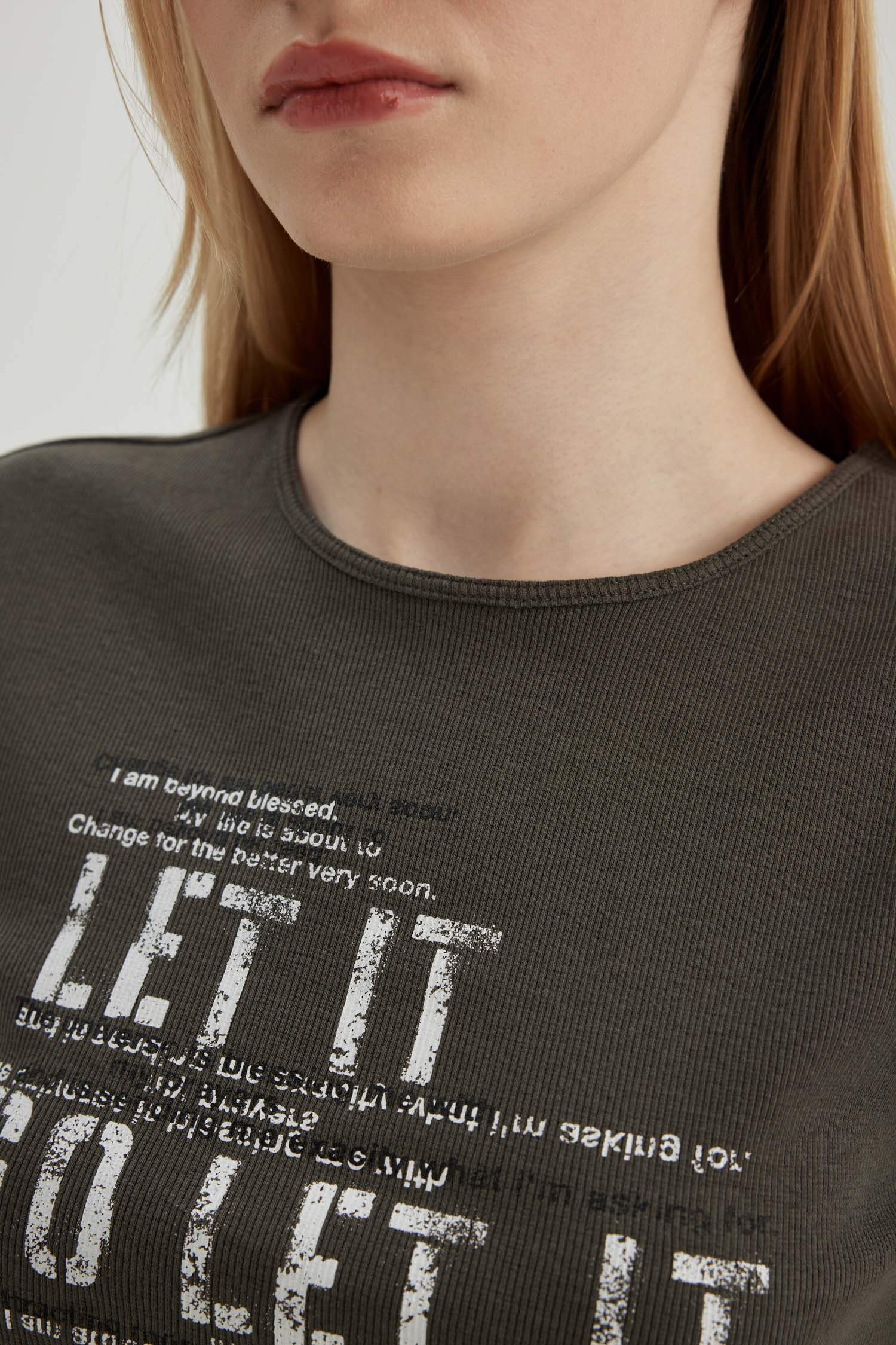 Coool дөңгелек жаға үлкен тоқылған Қысқа жеңді футболка