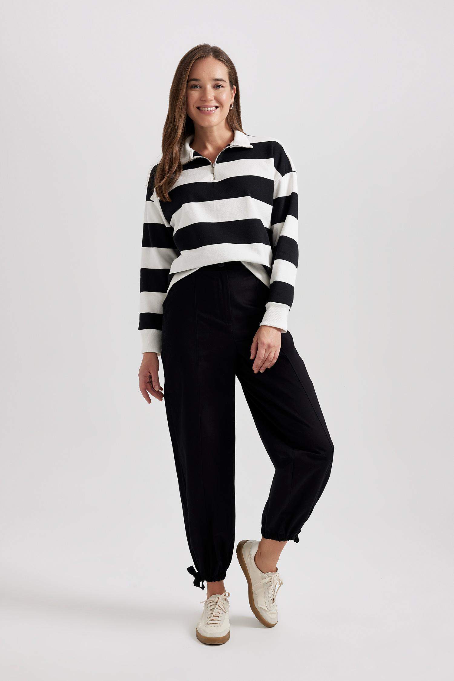 Beli Paçası Lastikli Geniş Paça Jogger Pantolon