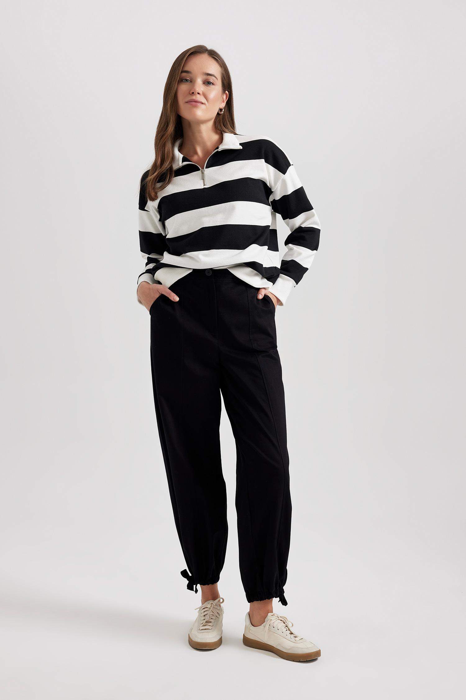 Beli Paçası Lastikli Geniş Paça Jogger Pantolon