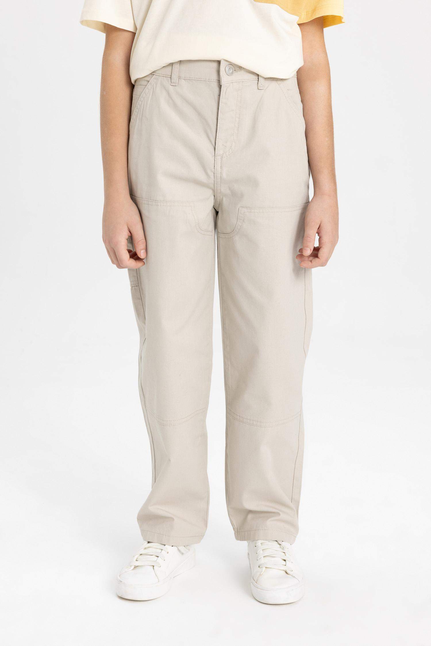 Erkek Çocuk Loose Fit Standart Paça Gabardin Pantolon