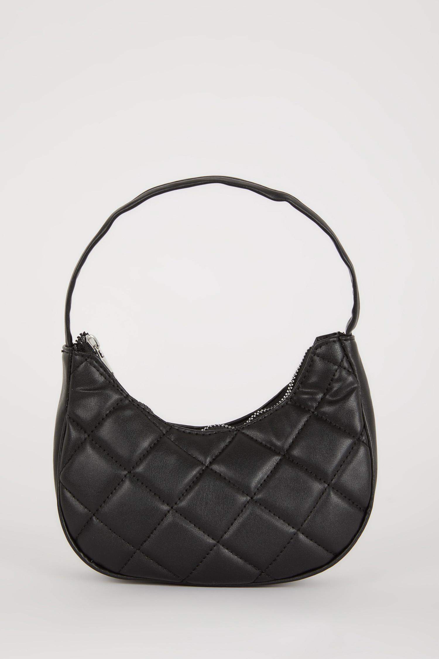 شنطة كتف حريمي أسود جلد صناعي