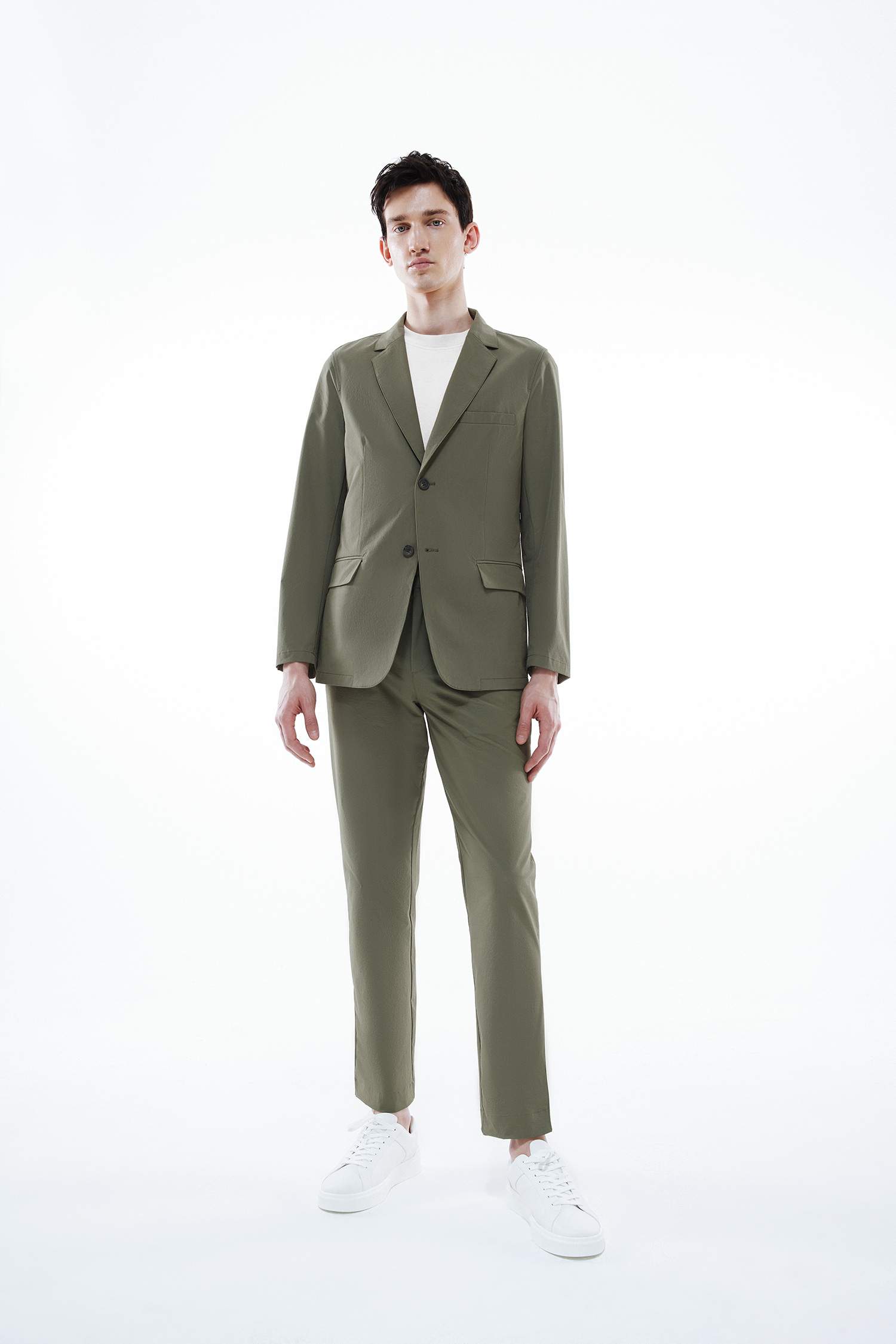 سترة بليزر قصة عادية مبطن