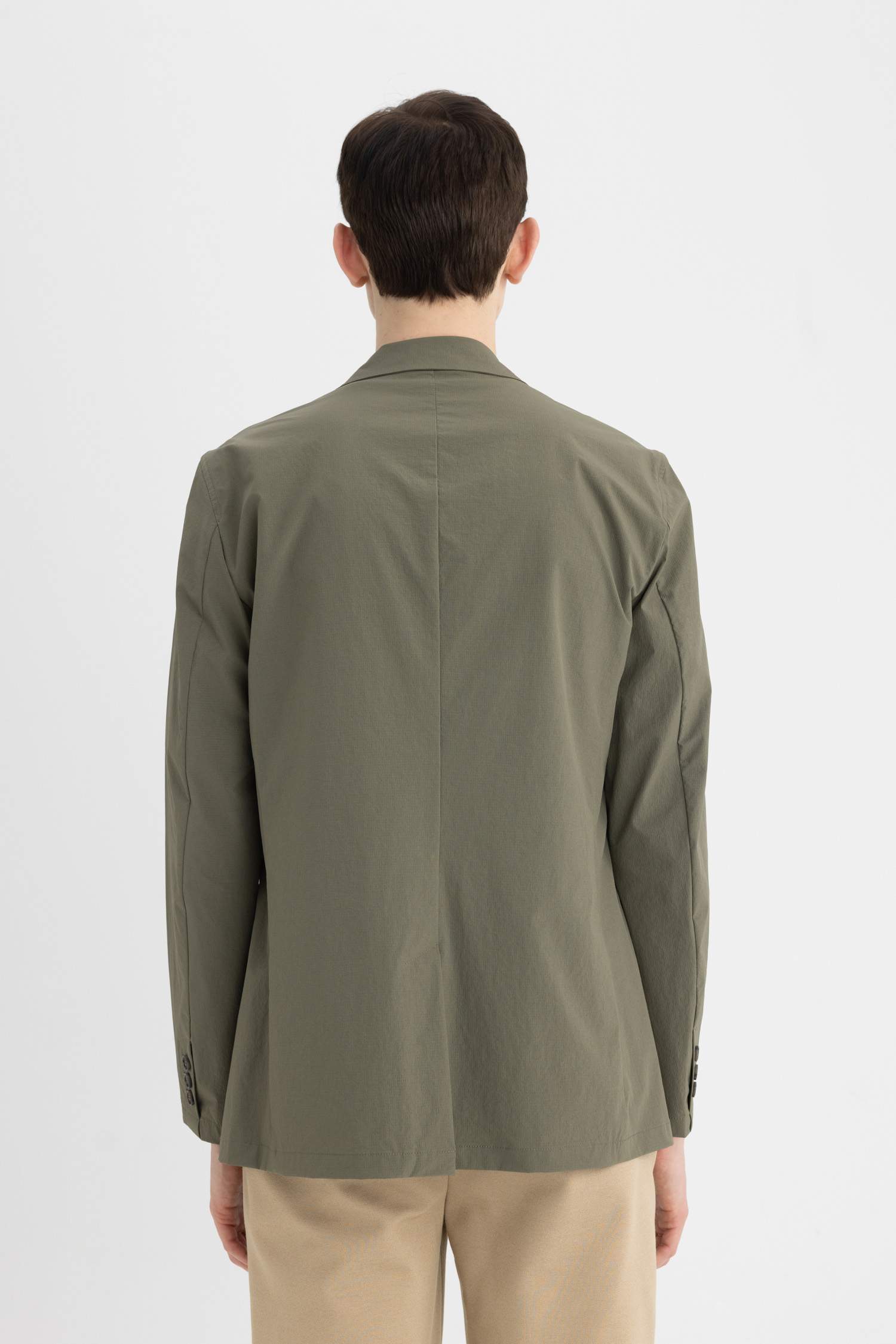 سترة بليزر قصة عادية مبطن