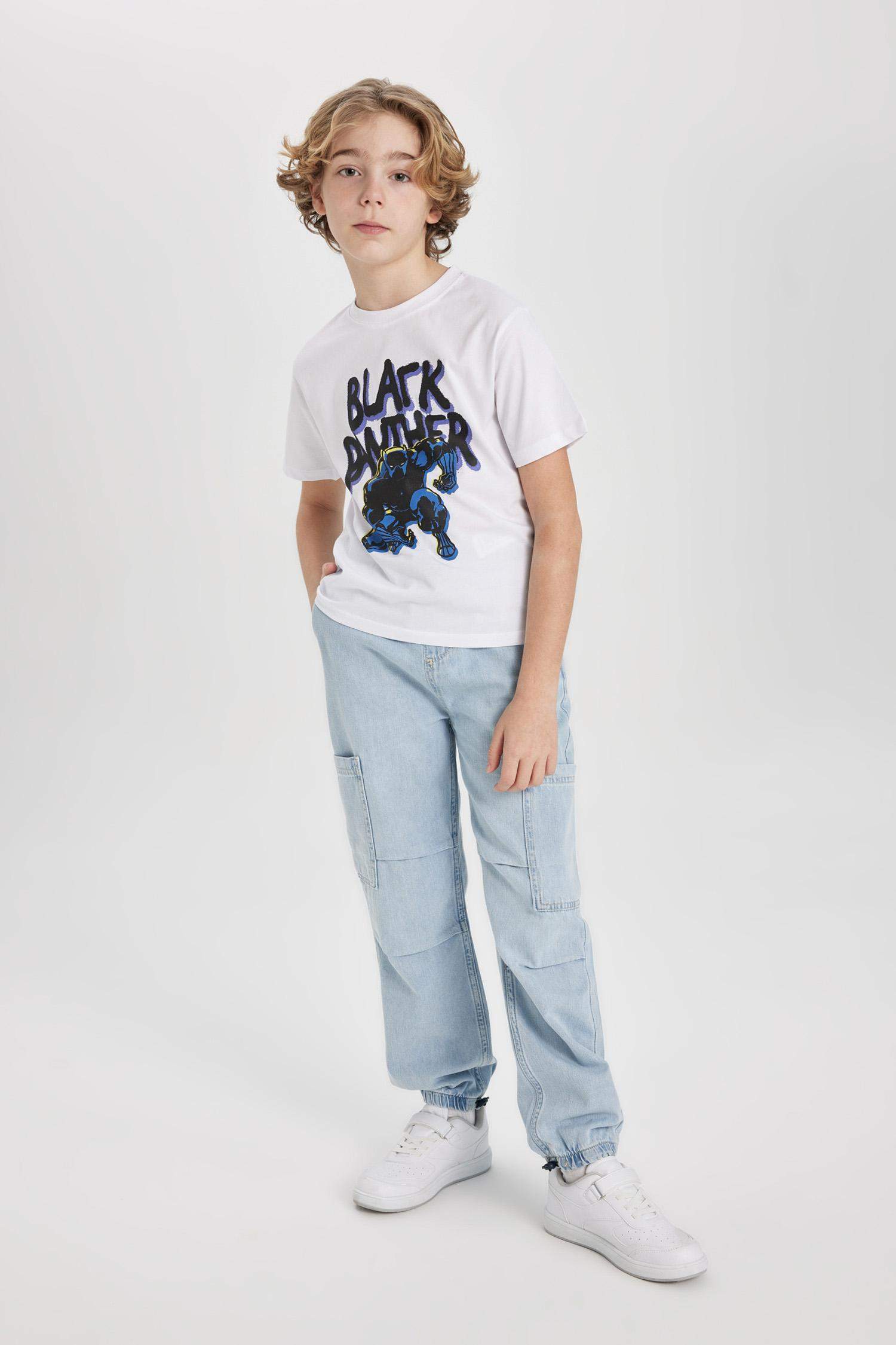 Erkek Çocuk Marvel Comics Bisiklet Yaka Kısa Kollu Tişört