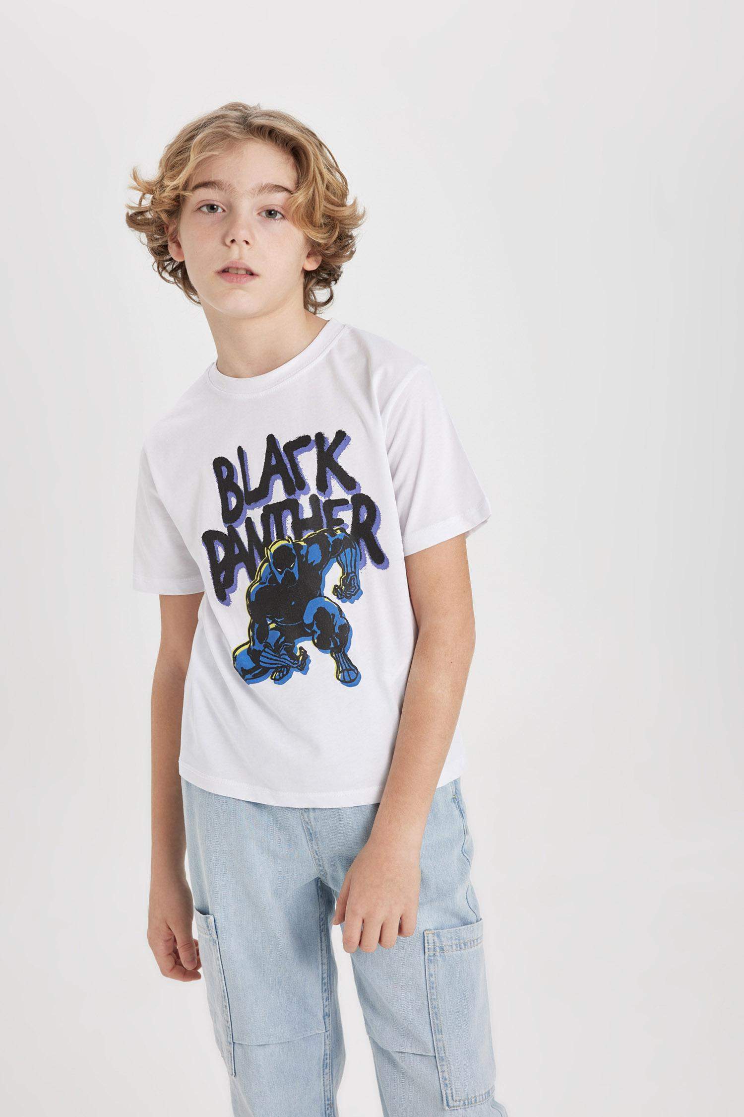 Erkek Çocuk Marvel Comics Bisiklet Yaka Kısa Kollu Tişört