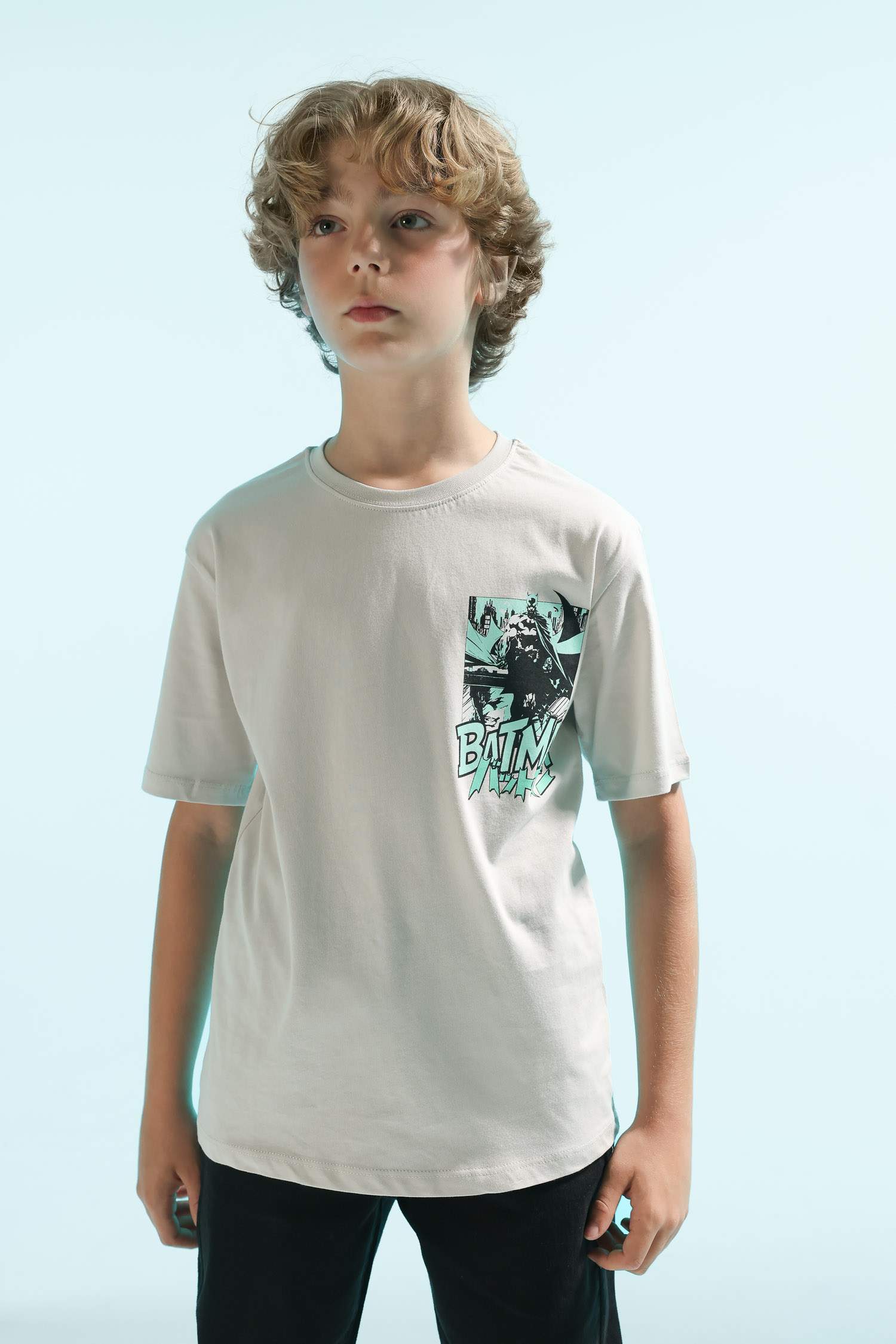 Boy Batman Crew Neck Jersey Short Sleeve T-Shirt