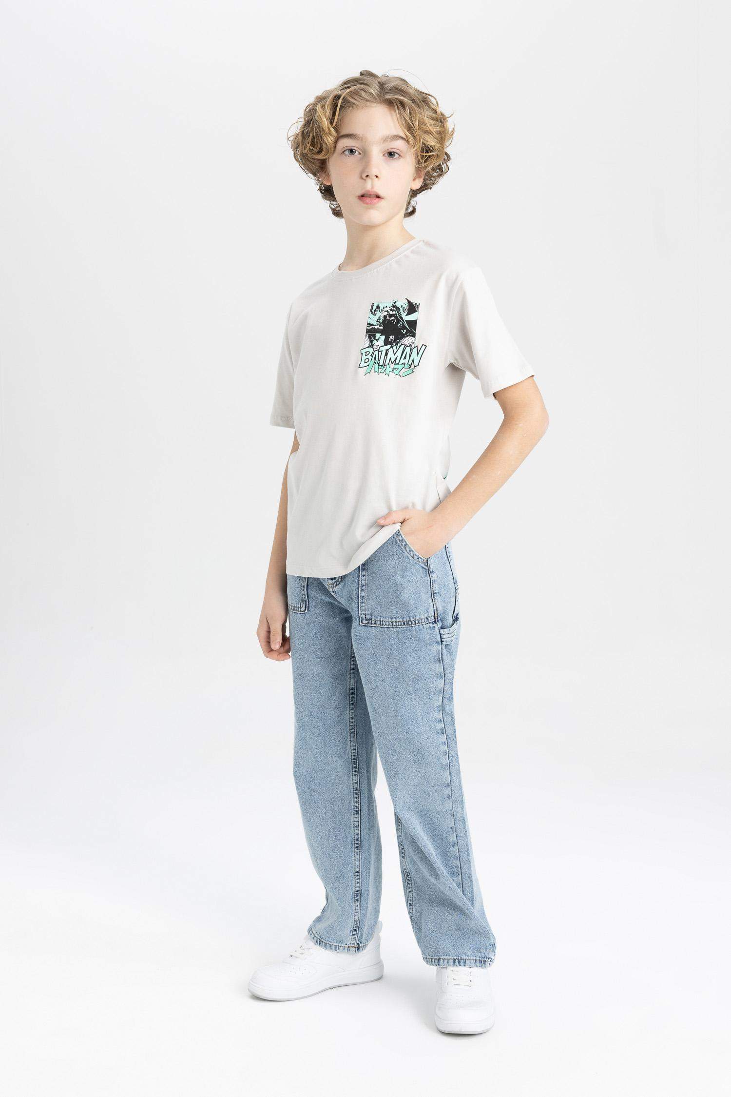 Boy Batman Crew Neck Jersey Short Sleeve T-Shirt