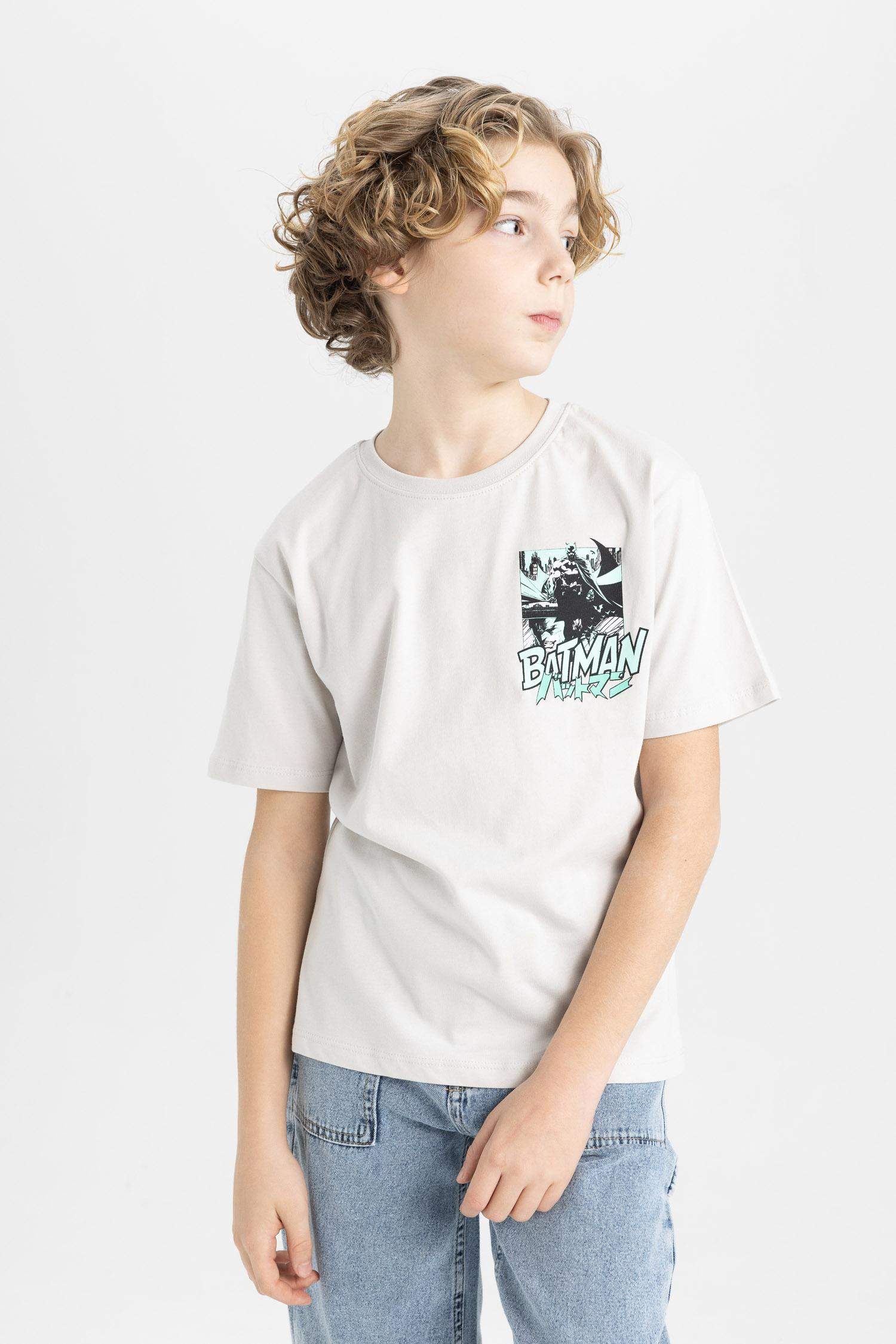 Boy Batman Crew Neck Jersey Short Sleeve T-Shirt