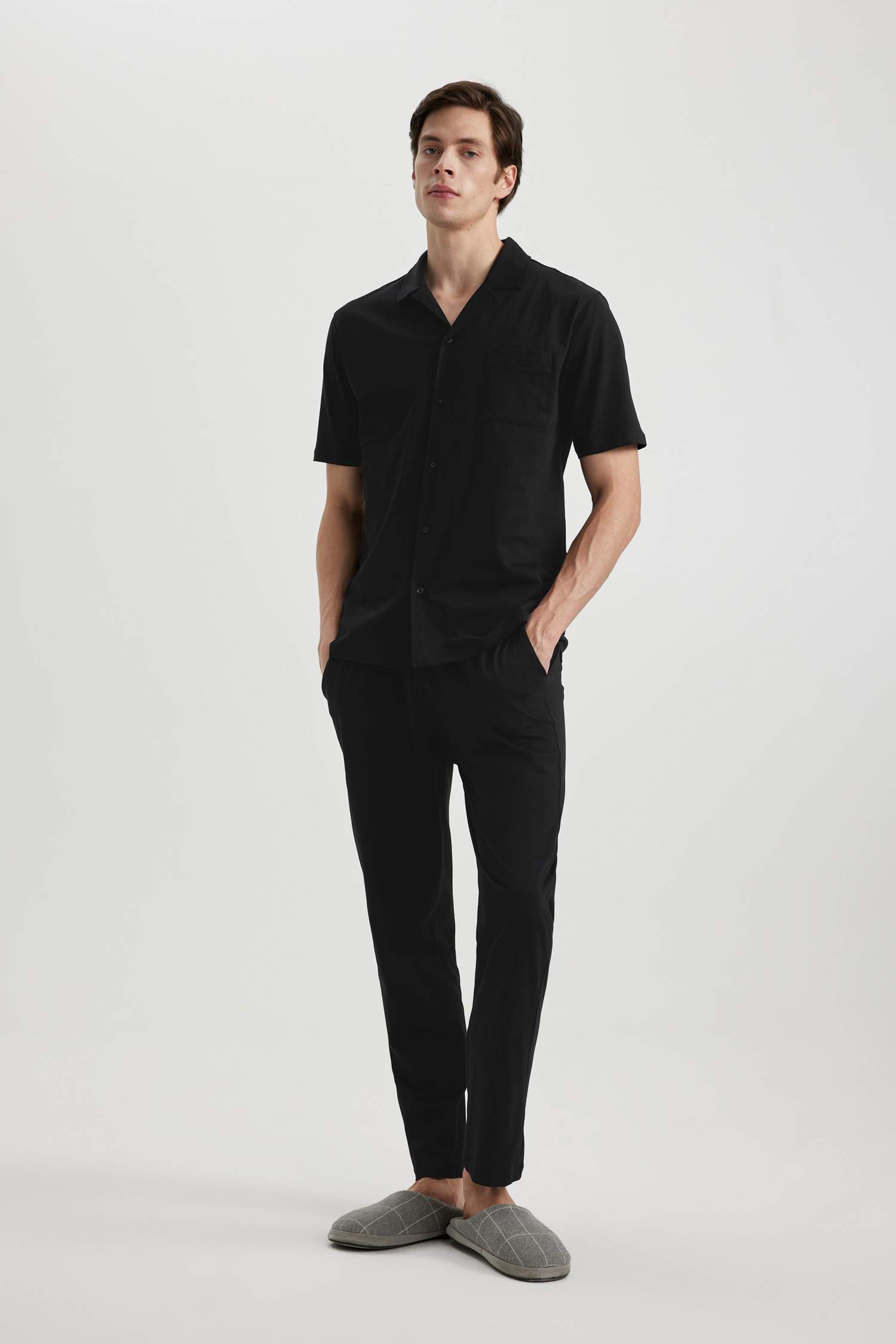 Regular Fit Short Sleeve 2 Piece Pajama Set