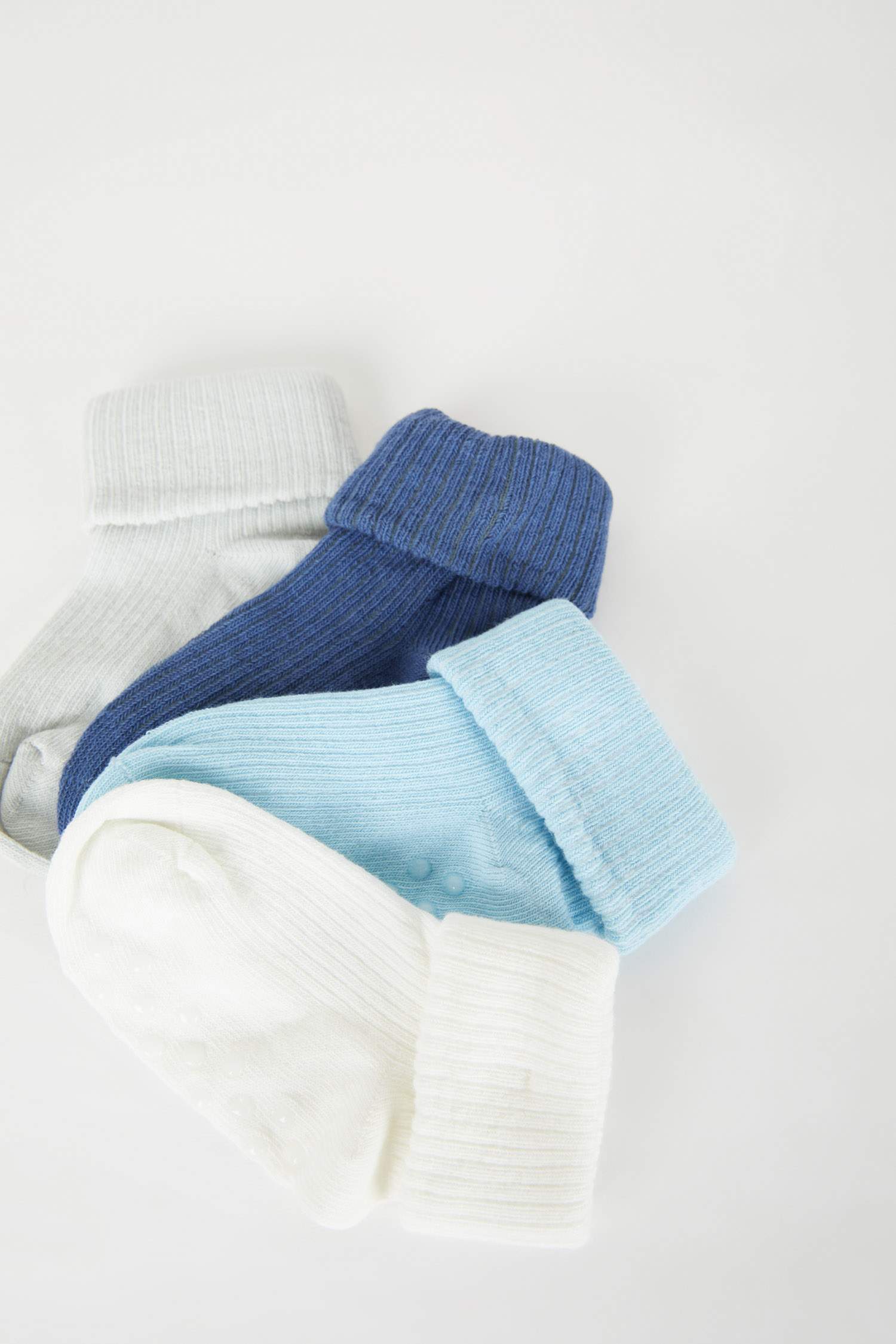 جوارب ولادي طويلة قطن - 4 قطع