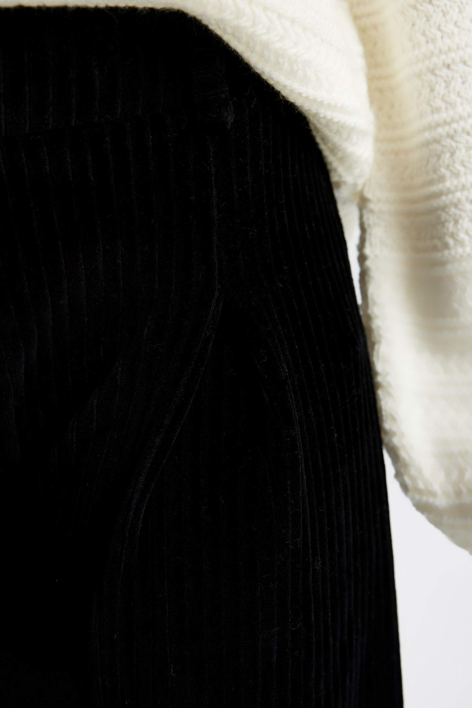 بنطلون قطيفة بناتي مضلع وايد ليج