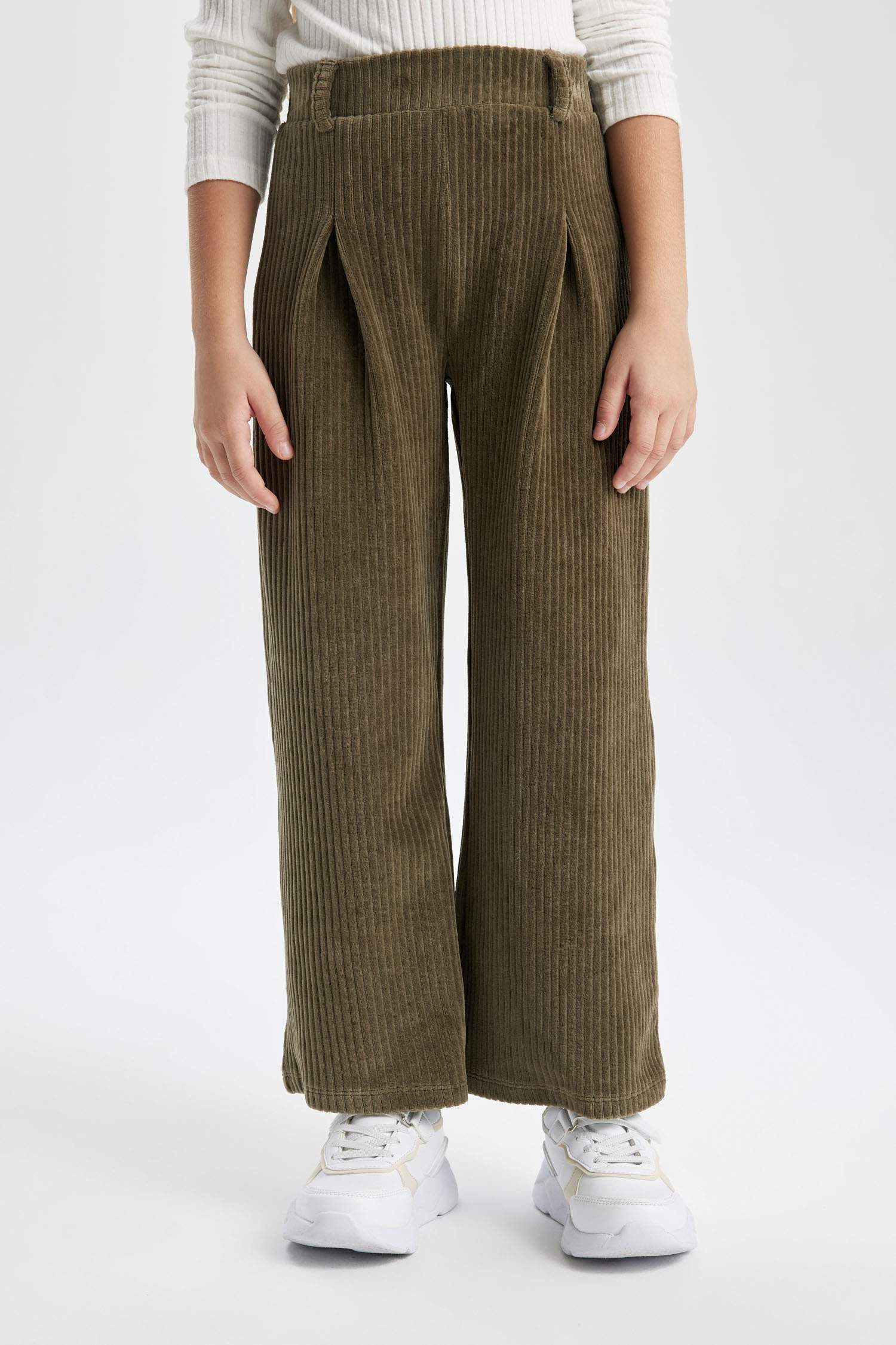 Girl Wide Leg Corduroy Sweatpants