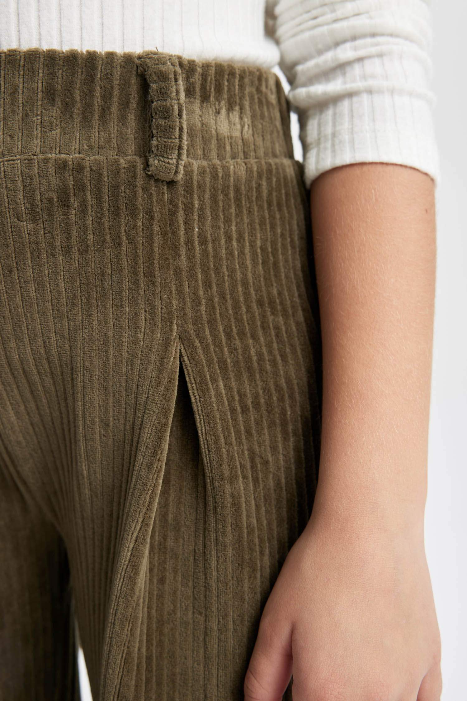 Girl Wide Leg Corduroy Sweatpants