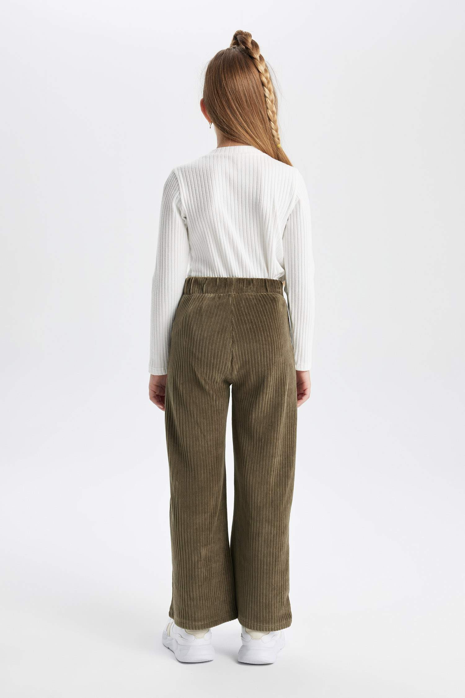 Girl Wide Leg Corduroy Sweatpants