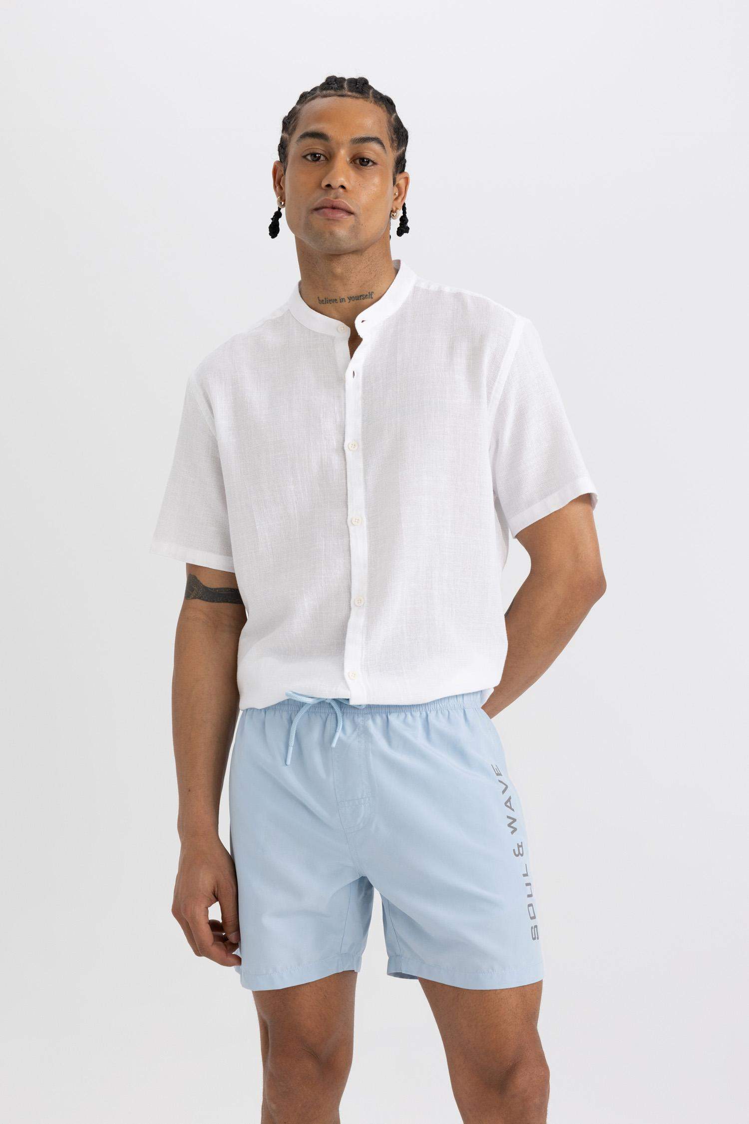 Basic Mesh Lined Short Swim Shorts