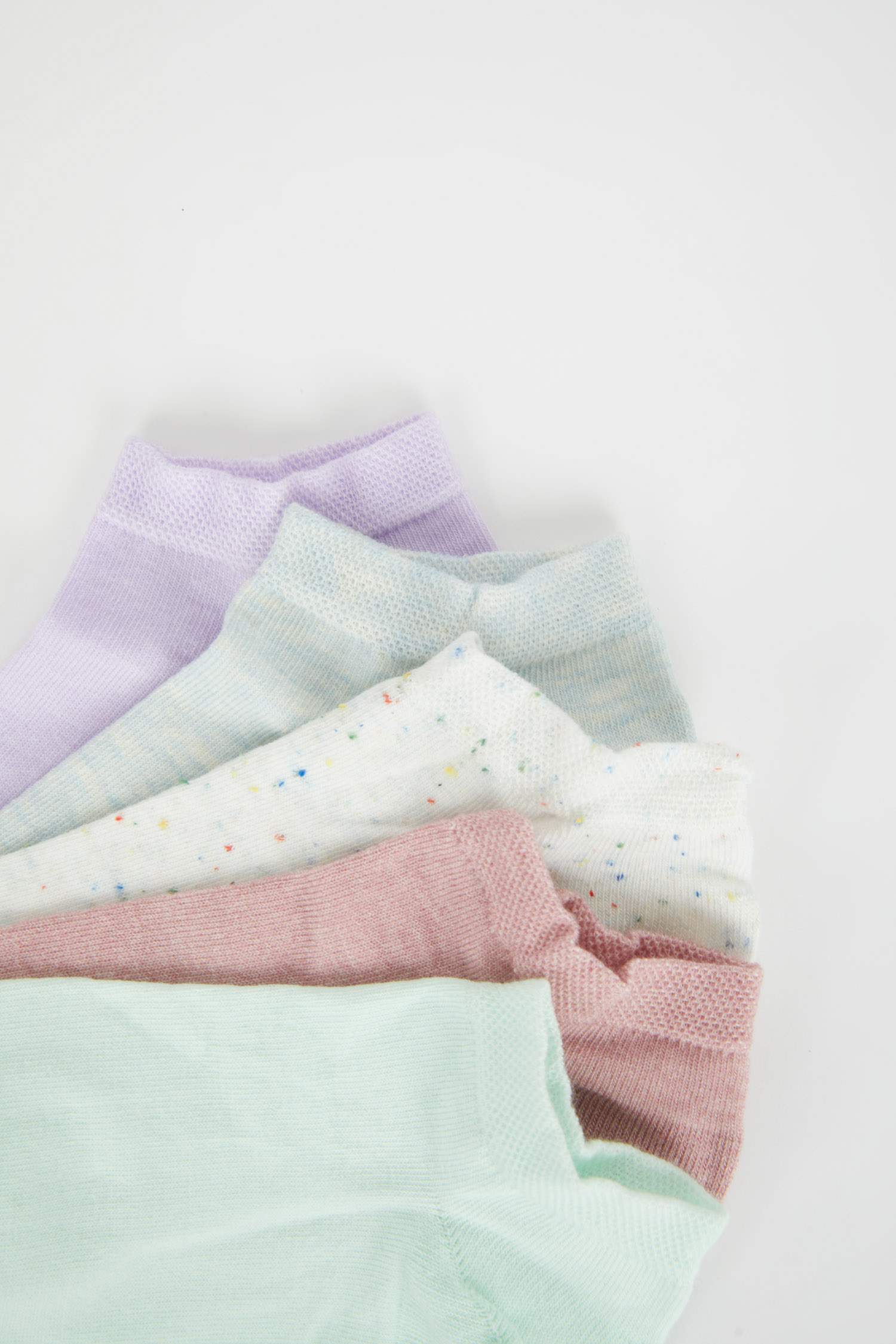 Kadın 5'li Pamuklu Patik Çorap