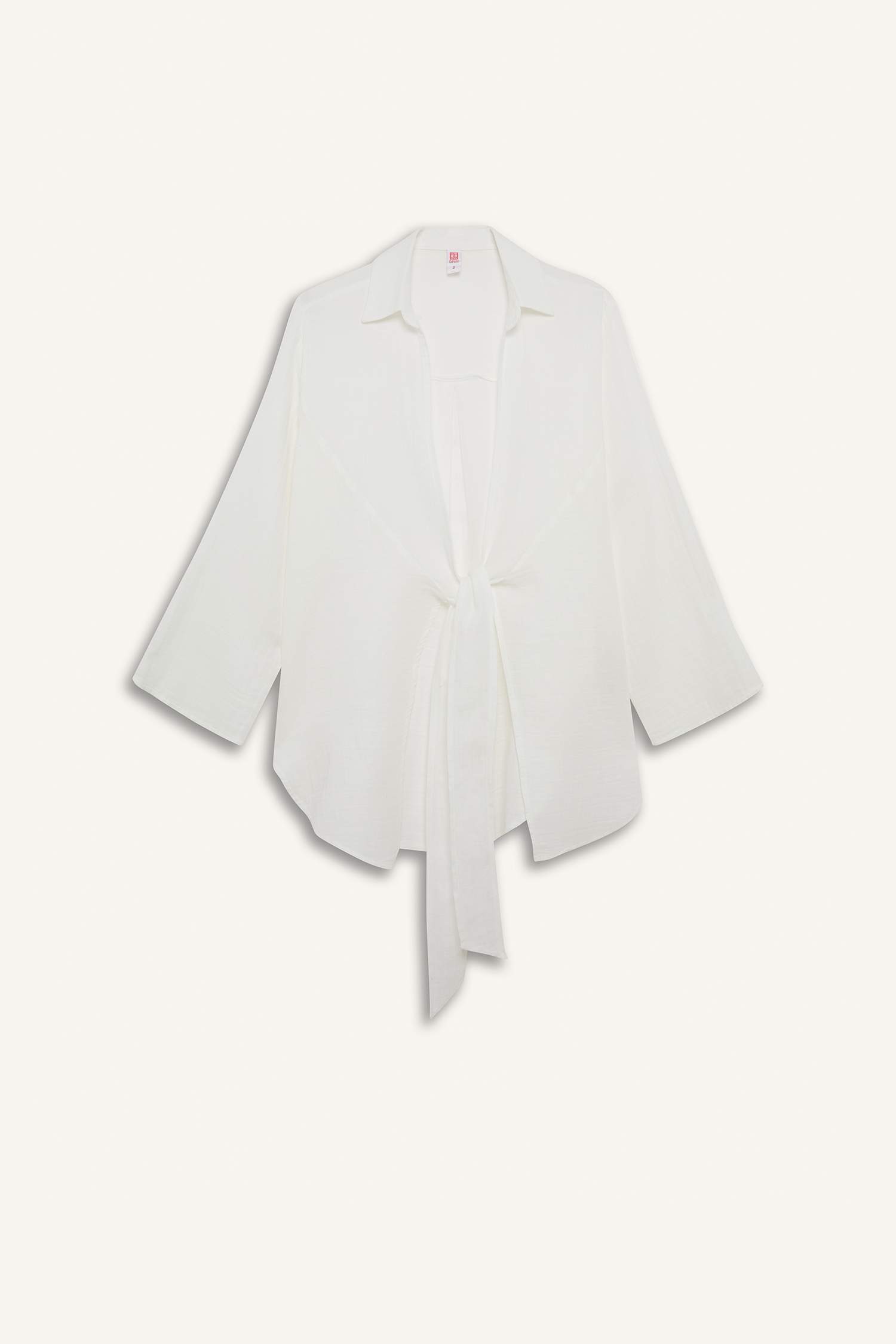  Müslin Önden Bağlamalı Plaj Gömleği-Fall in Love