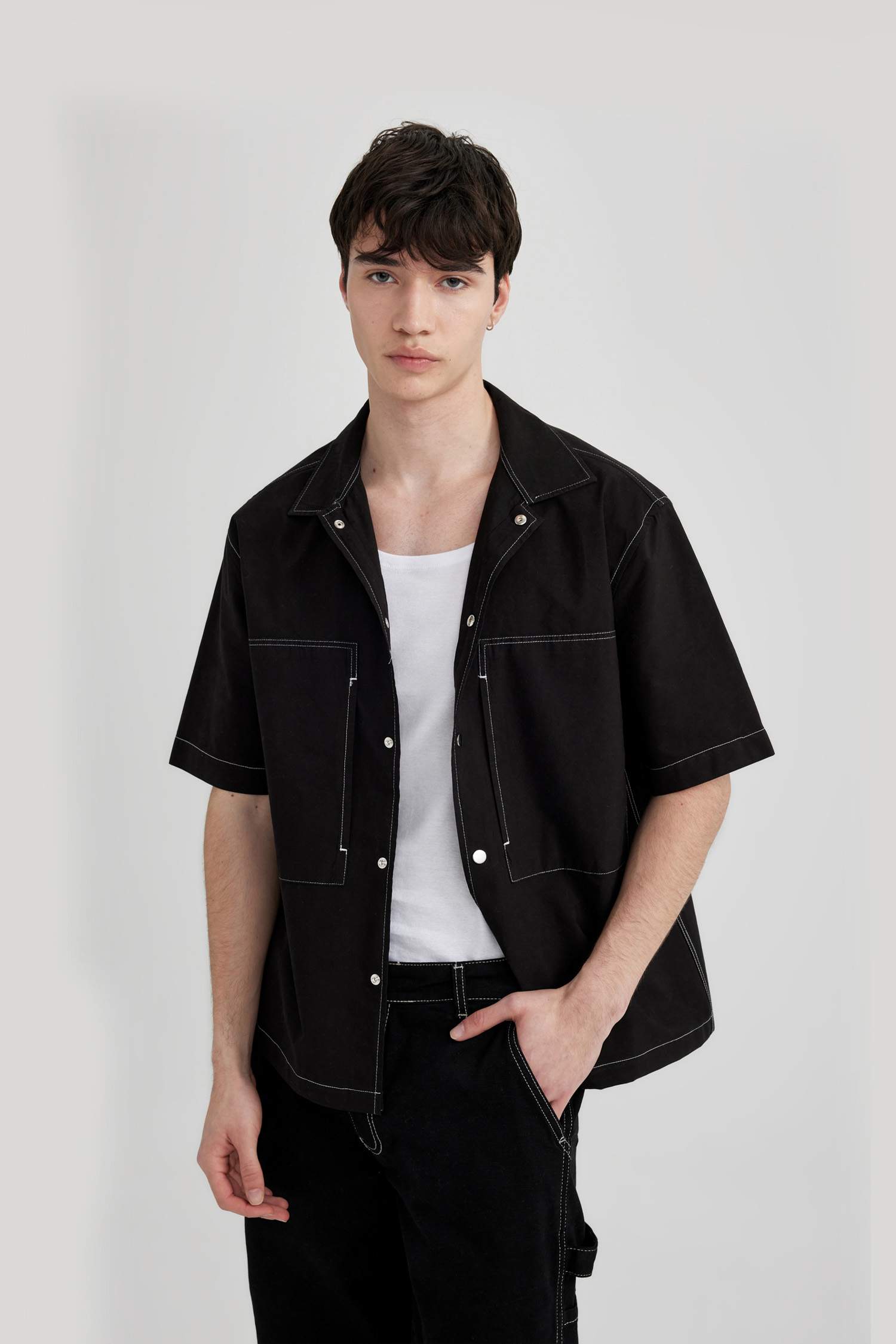 Relax Fit Cotton Short Sleeve Shirt