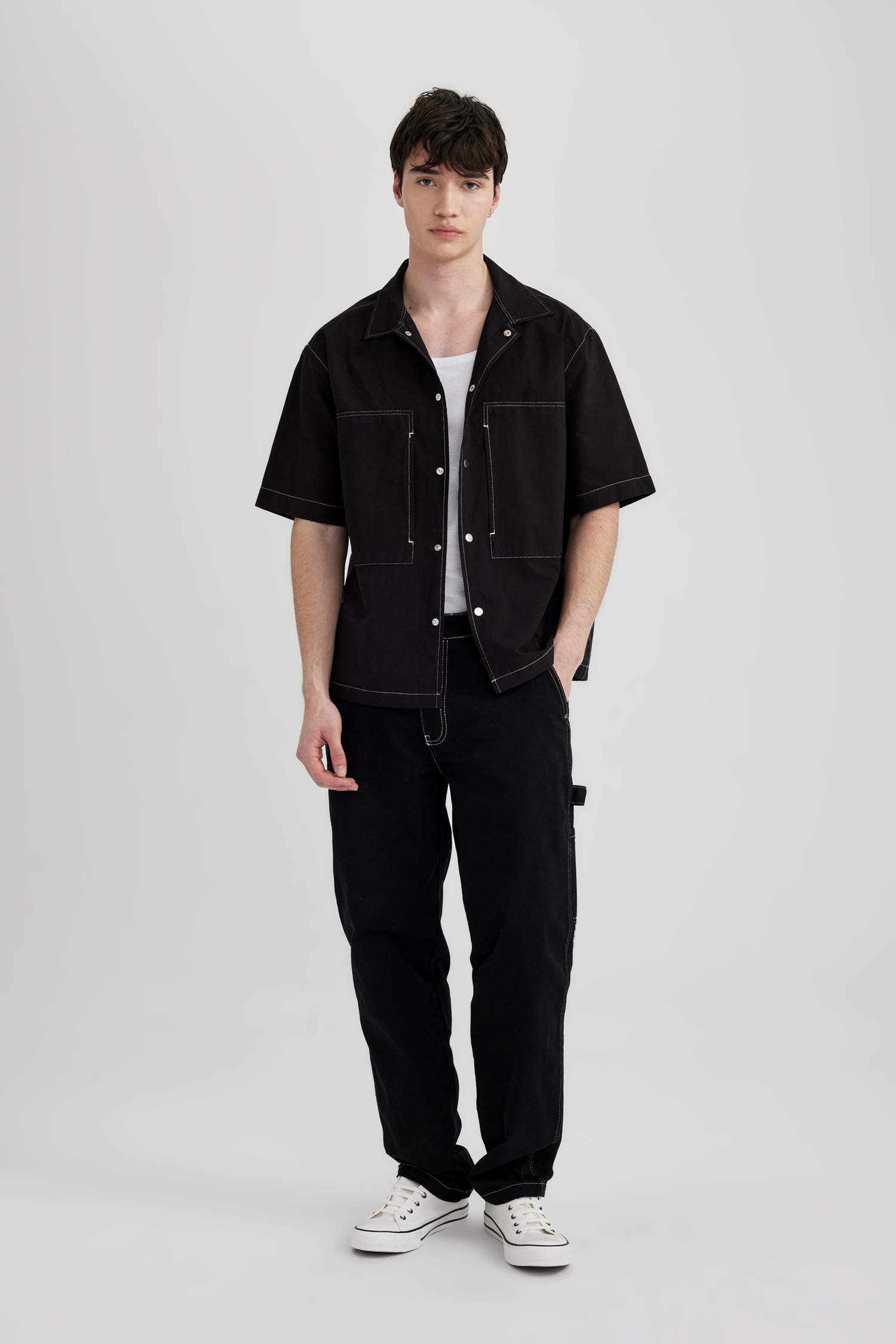 Relax Fit Cotton Short Sleeve Shirt