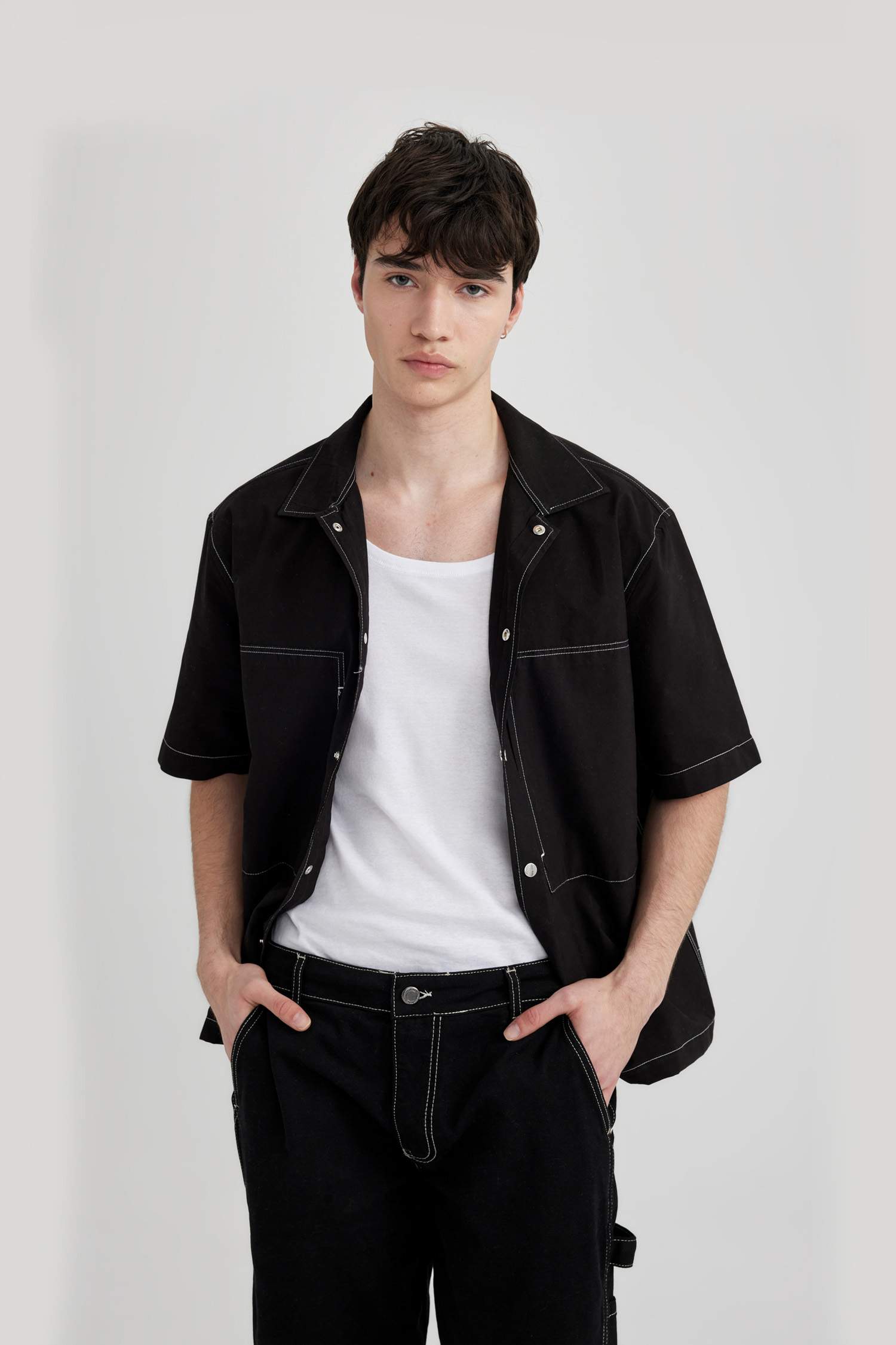 Relax Fit Cotton Short Sleeve Shirt