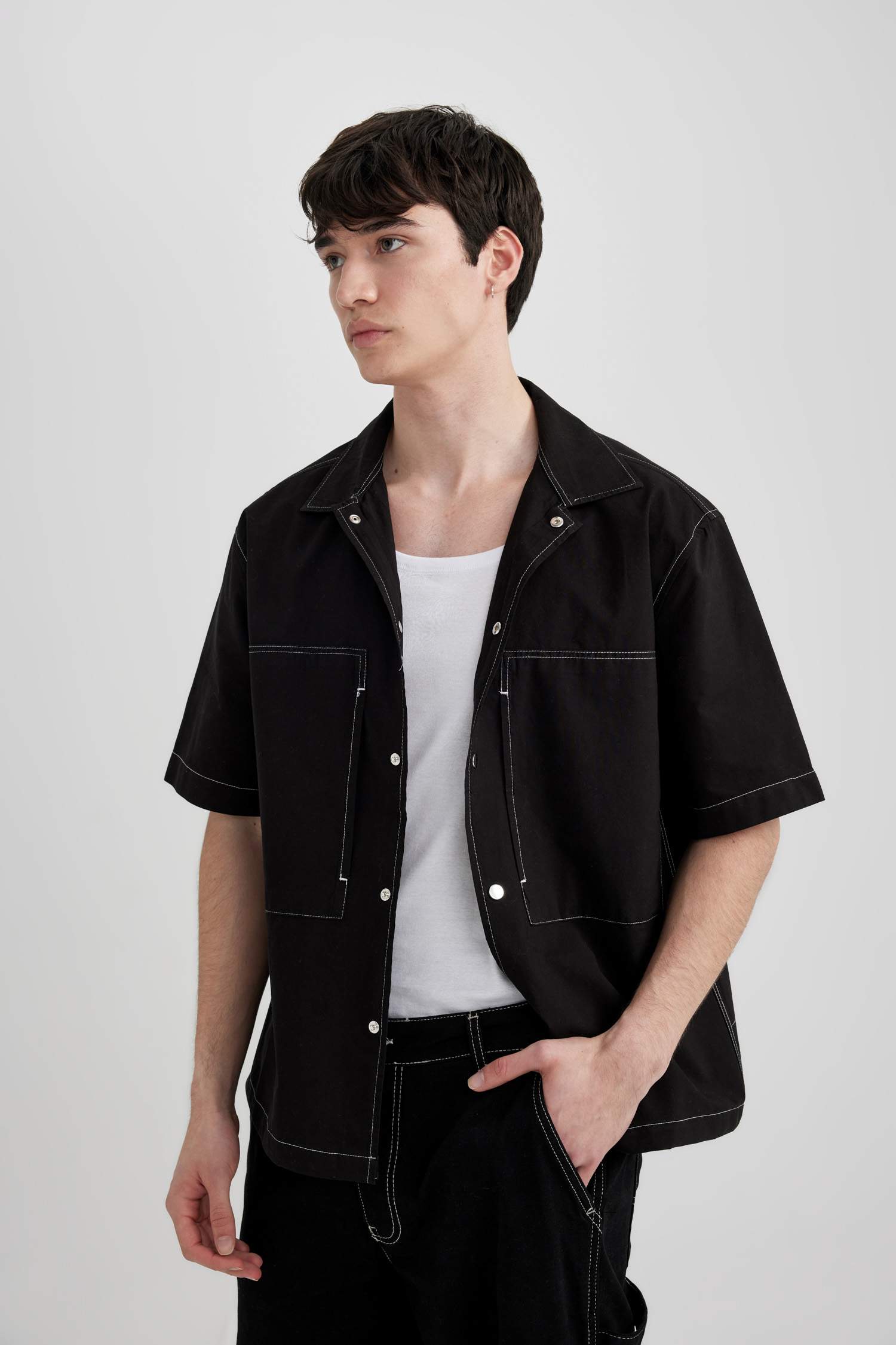 Relax Fit Cotton Short Sleeve Shirt