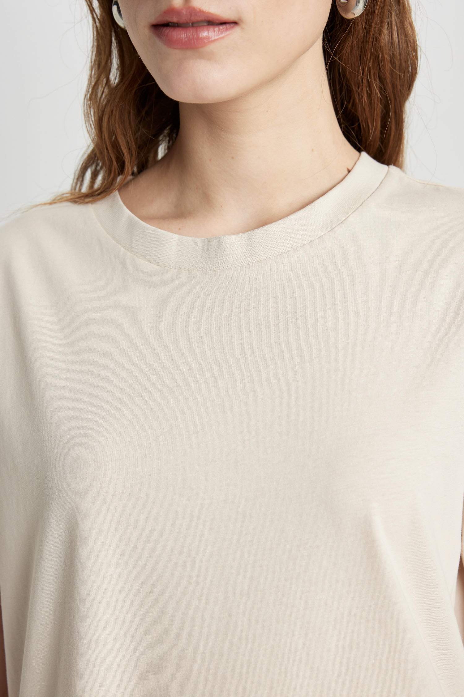 Regular Fit Crew Neck Cotton Short Sleeve T-Shirt