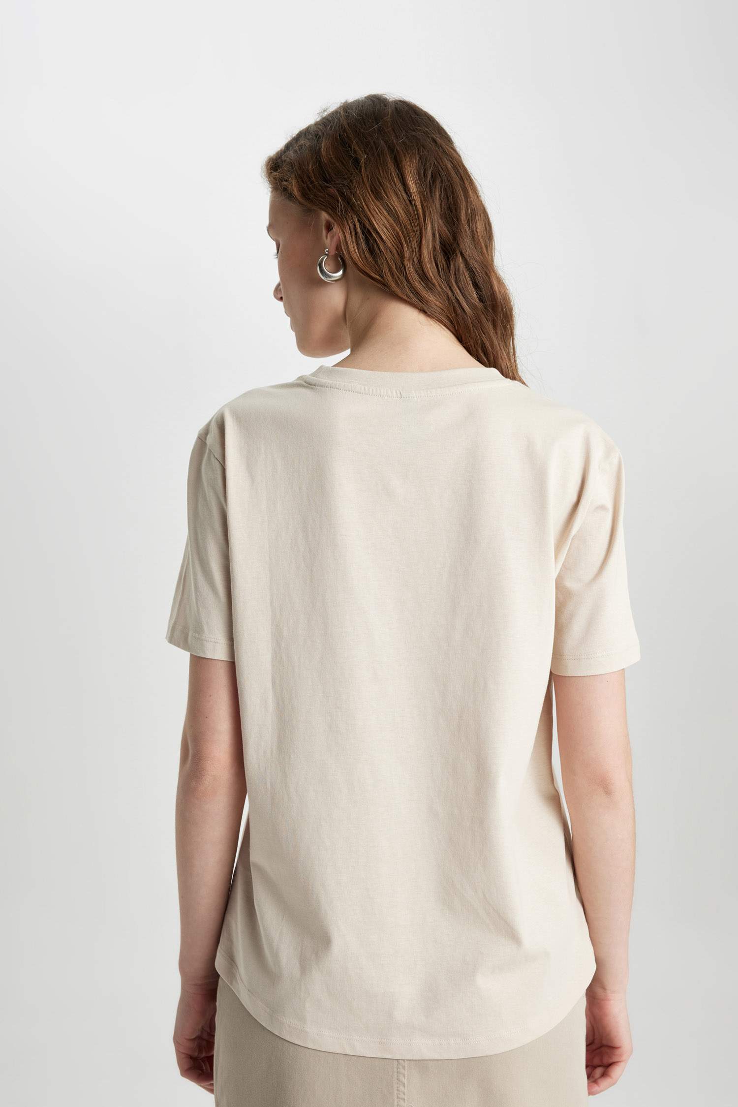 Regular Fit Crew Neck Cotton Short Sleeve T-Shirt