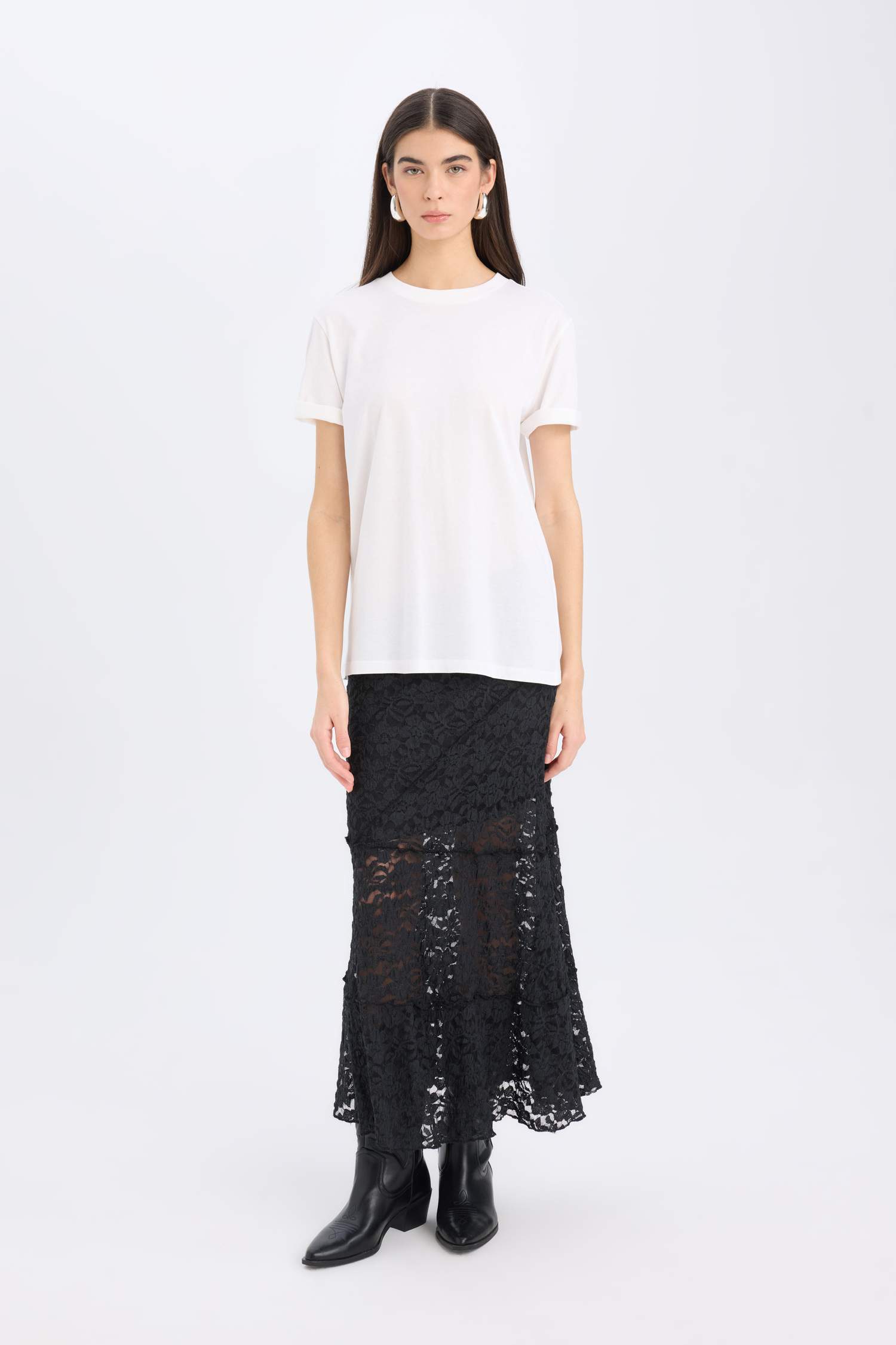 Regular Fit Crew Neck Basic Casual Cotton T-Shirt