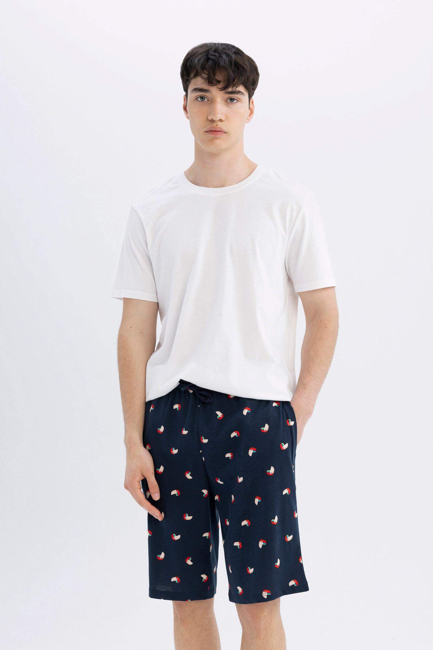 سروال بيجاما قصة عادية بجيب