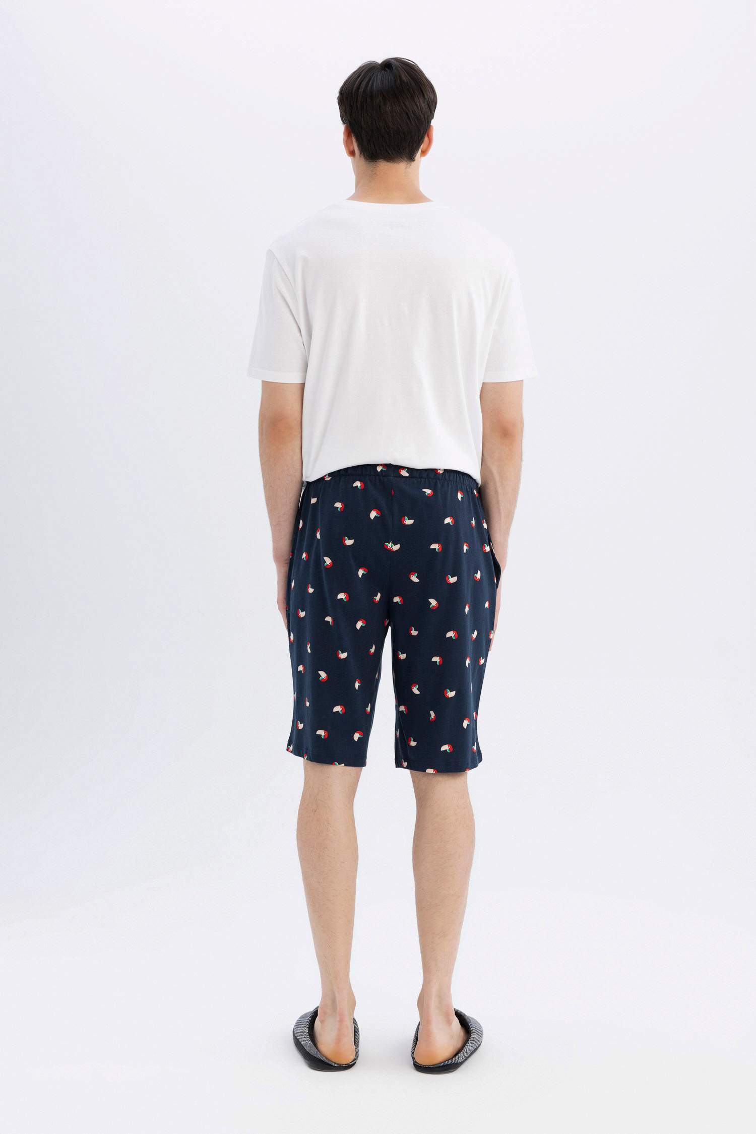 سروال بيجاما قصة عادية بجيب