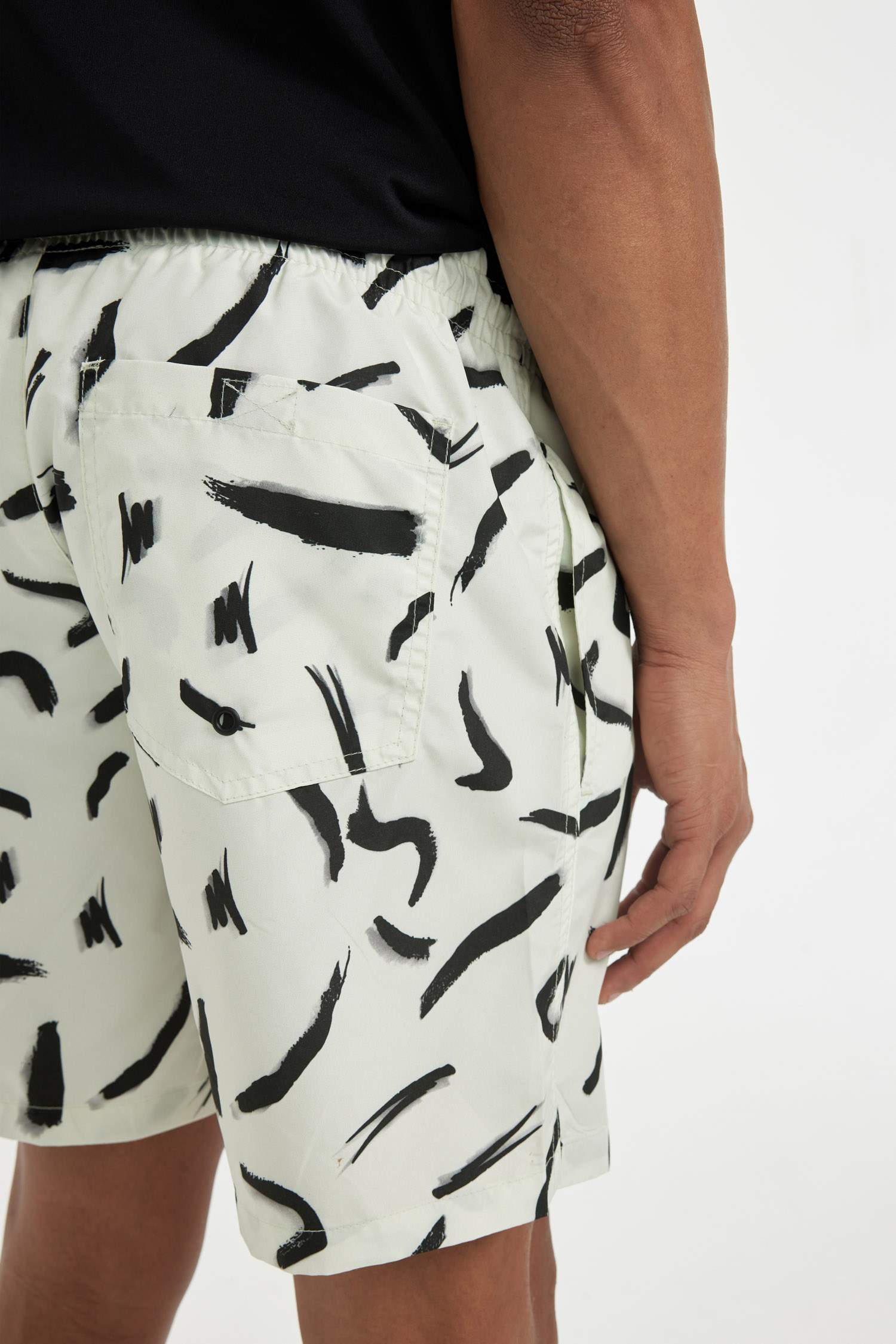 Regular Fit Printed Short Swim Shorts