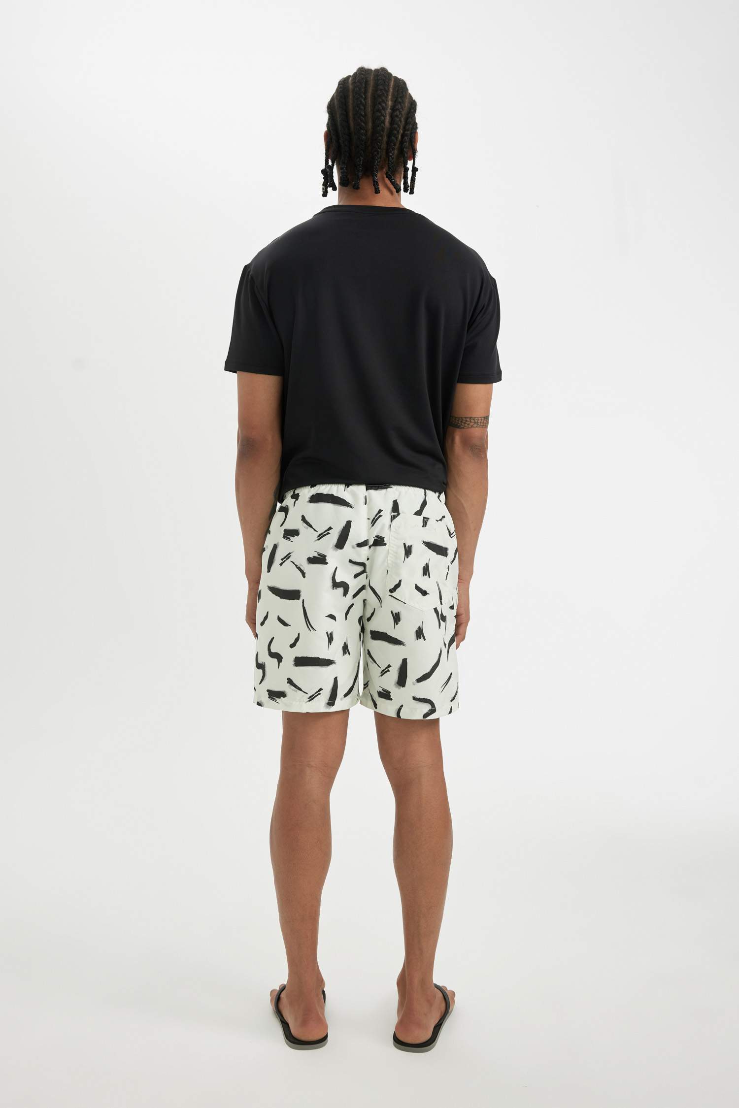 Regular Fit Printed Short Swim Shorts