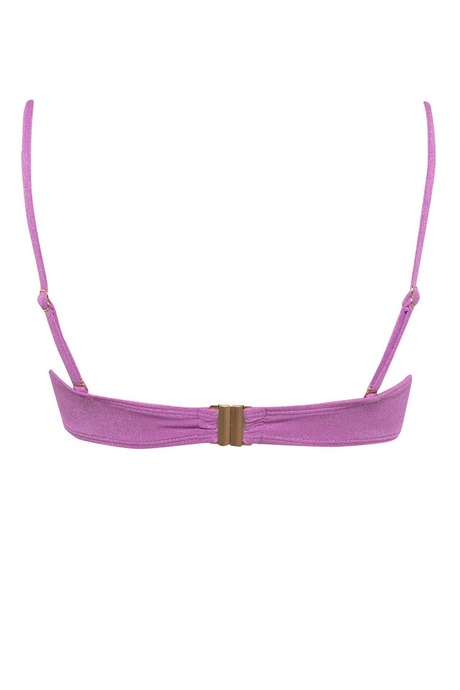 Shiny Fabric Bikini Top