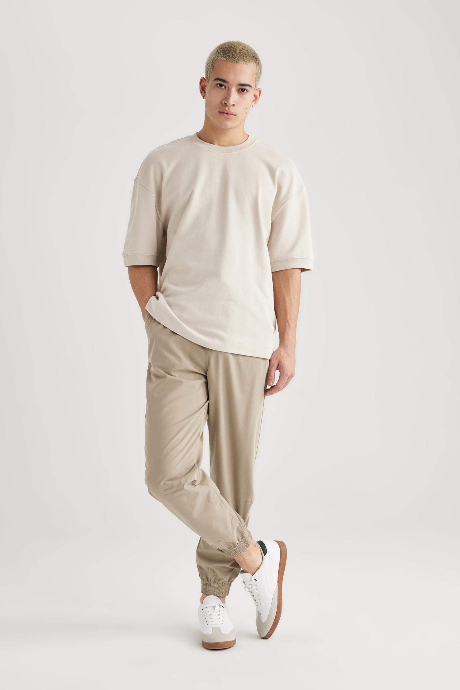 Regular Jogger Regular Hem Gabardine Trousers