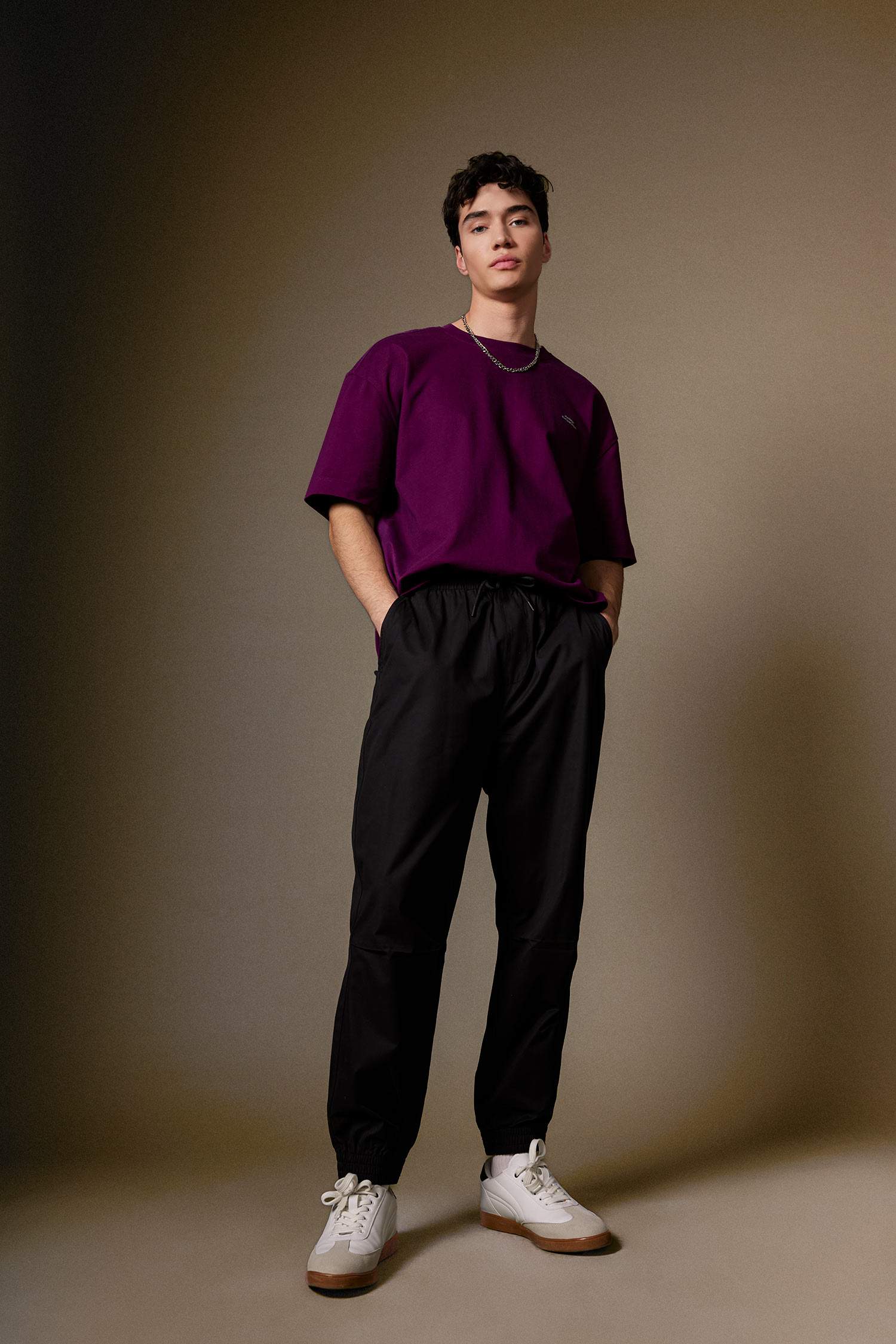 Jogger Gabardin Pantolon Regular Beli Bağcıklı Cepli Lastikli Paça