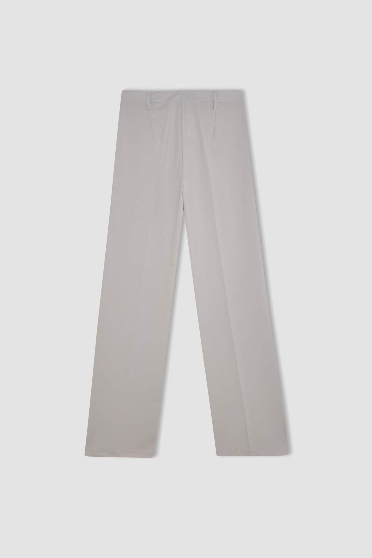 Klasik Pantolon Basic Düz Wide Leg Geniş Bol Paça Yüksek Bel Standart Boy