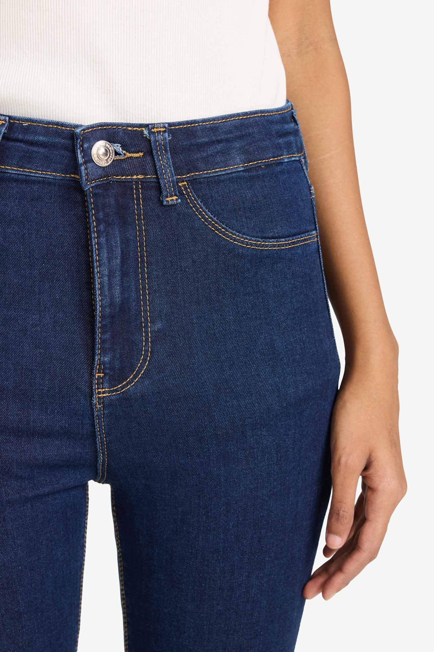 Yüksek Bel Bilek Boy Jean Pantolon