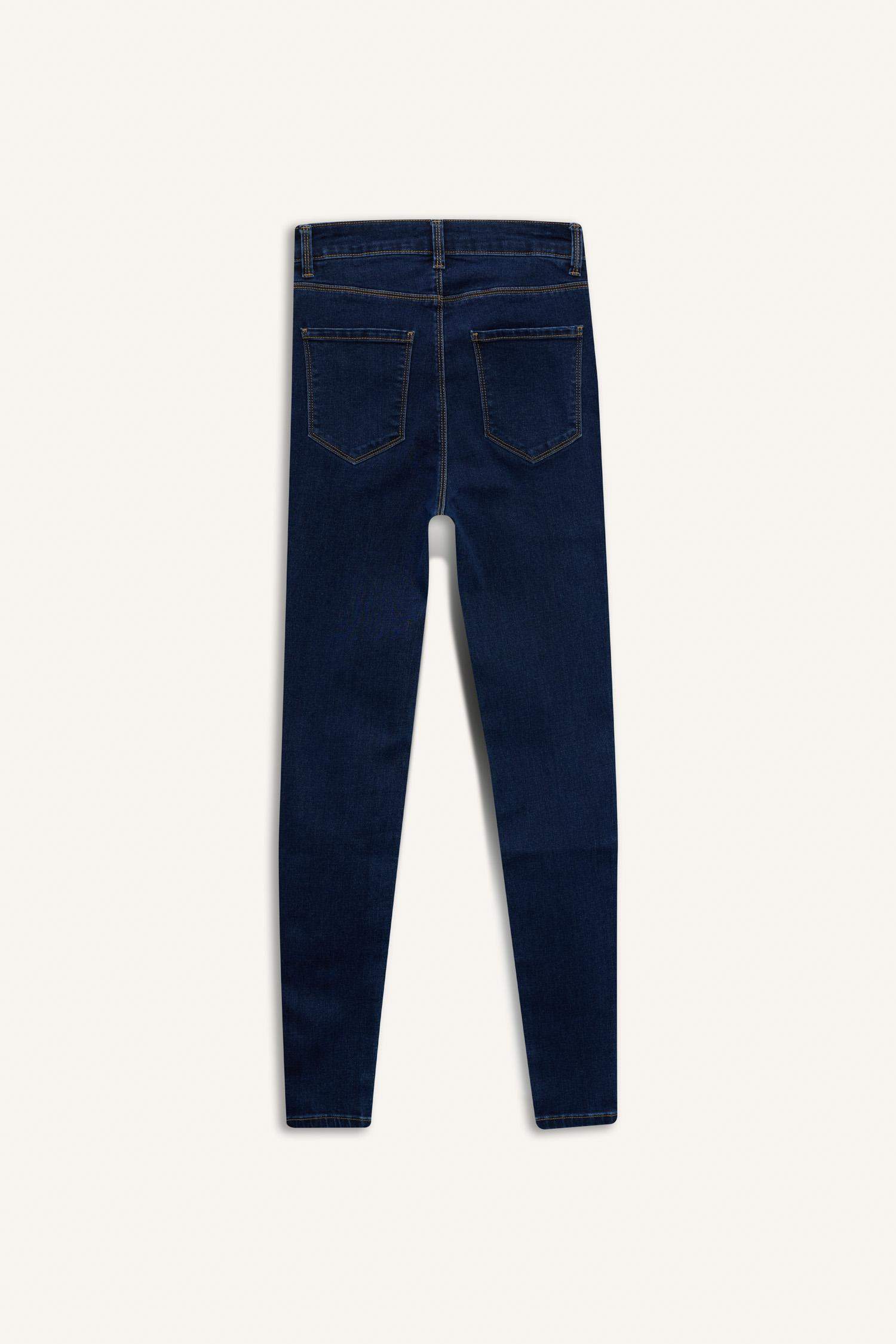 Yüksek Bel Bilek Boy Jean Pantolon